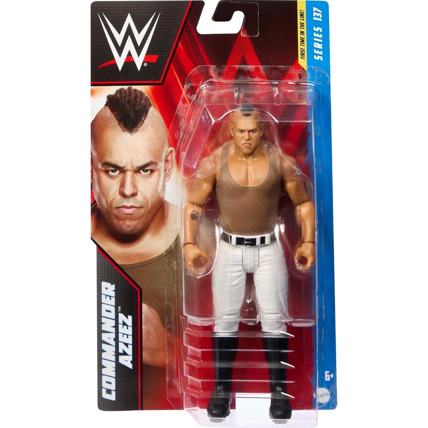 Figura de Acción WWE Mattel Commander Azeez 15 cm 10 Puntos Articulación