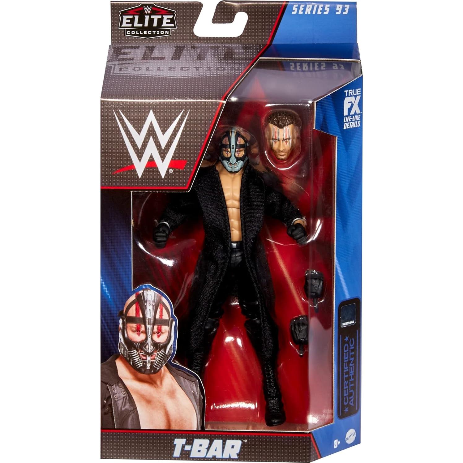 Figura de Acción WWE Elite T-Bar 15 cm Posable Coleccionable