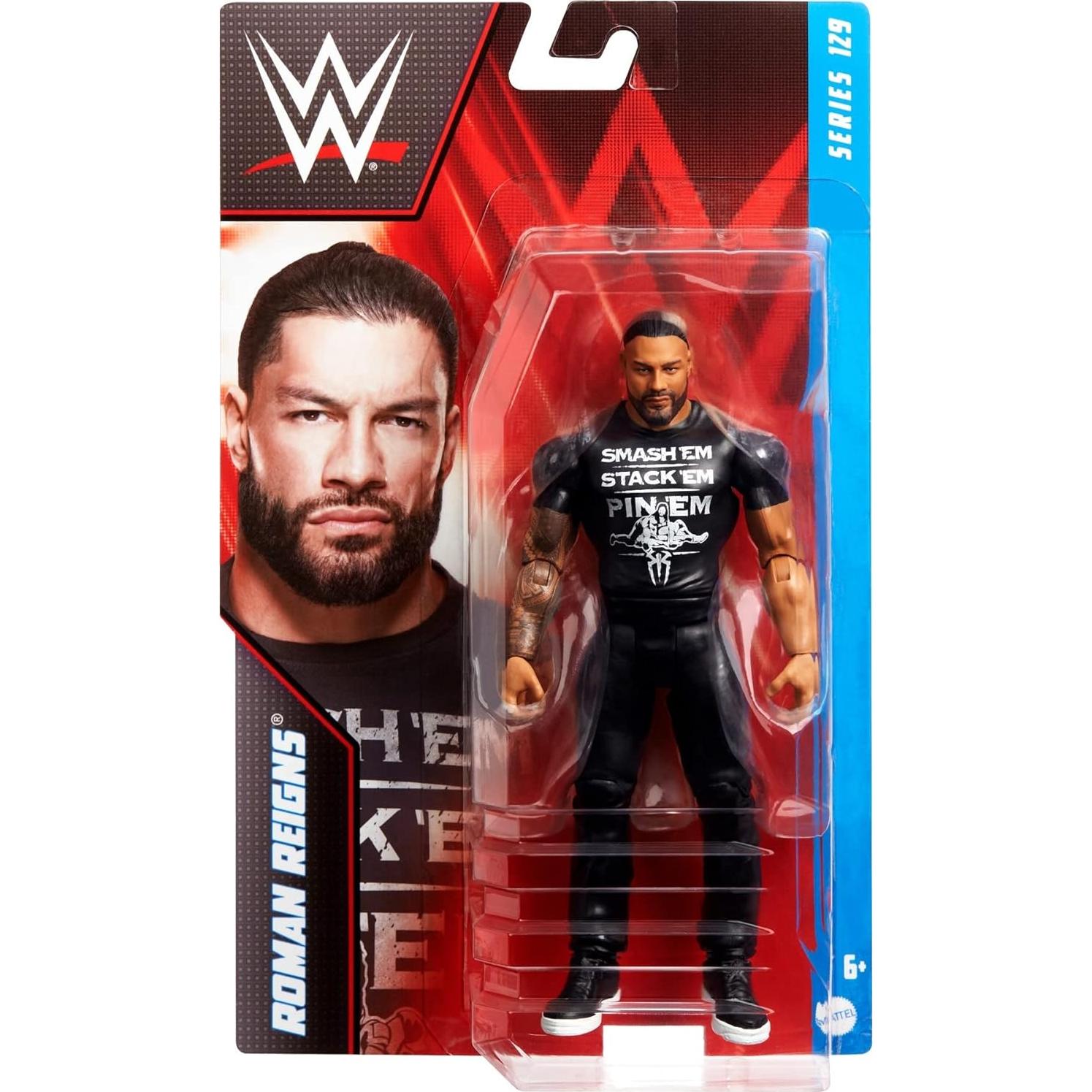 Figura de Acción WWE Roman Reigns 15 cm Coleccionable Mattel