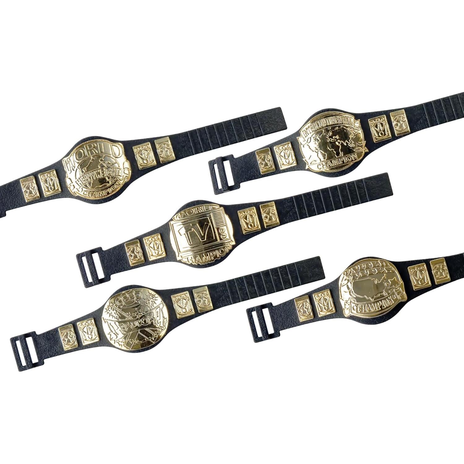 Conjunto 5 Cinturones de Campeonato Lucha Libre Figures Toy
