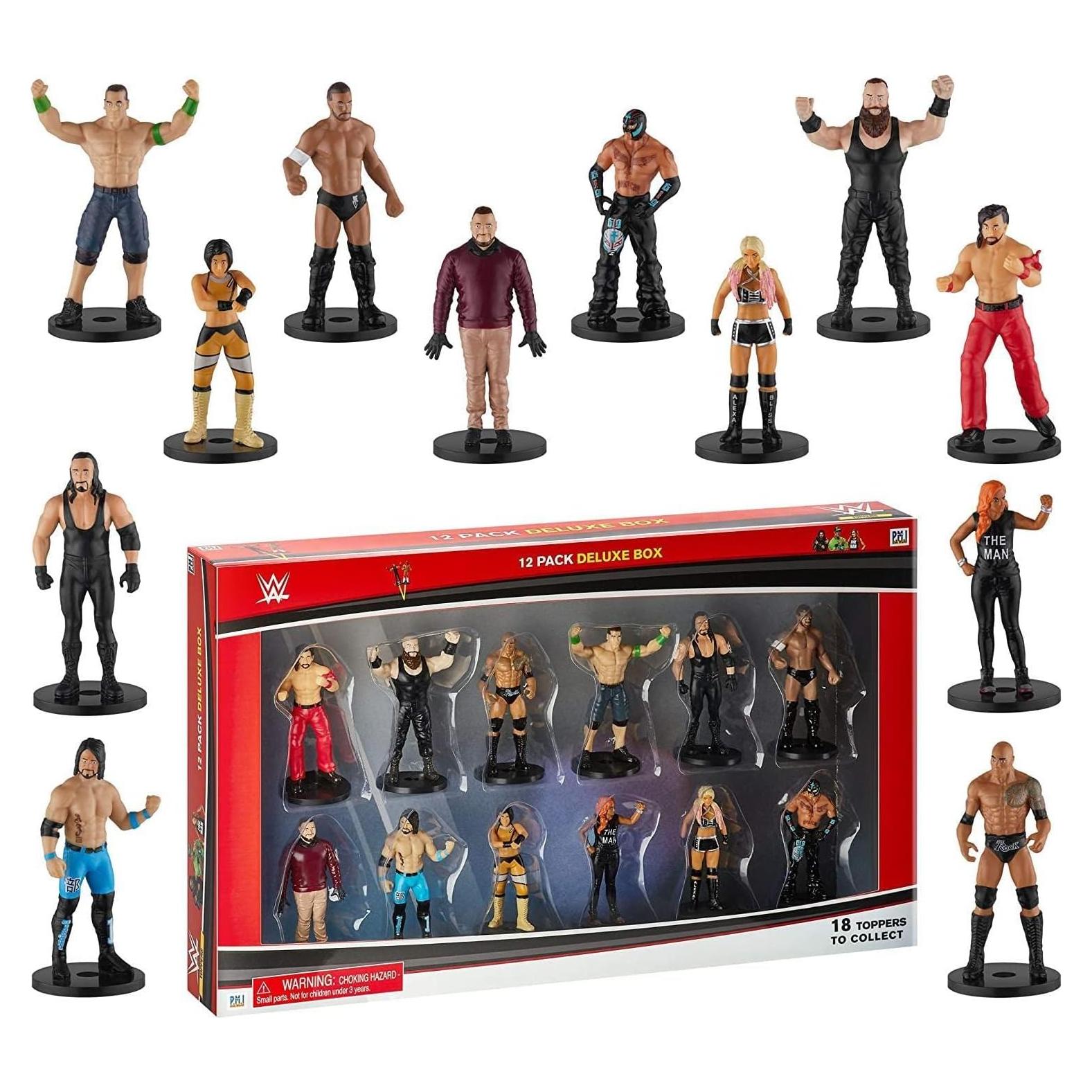 Toppers de Lápiz WWE Set de 12 - Bray Wyatt, Undertaker y Más