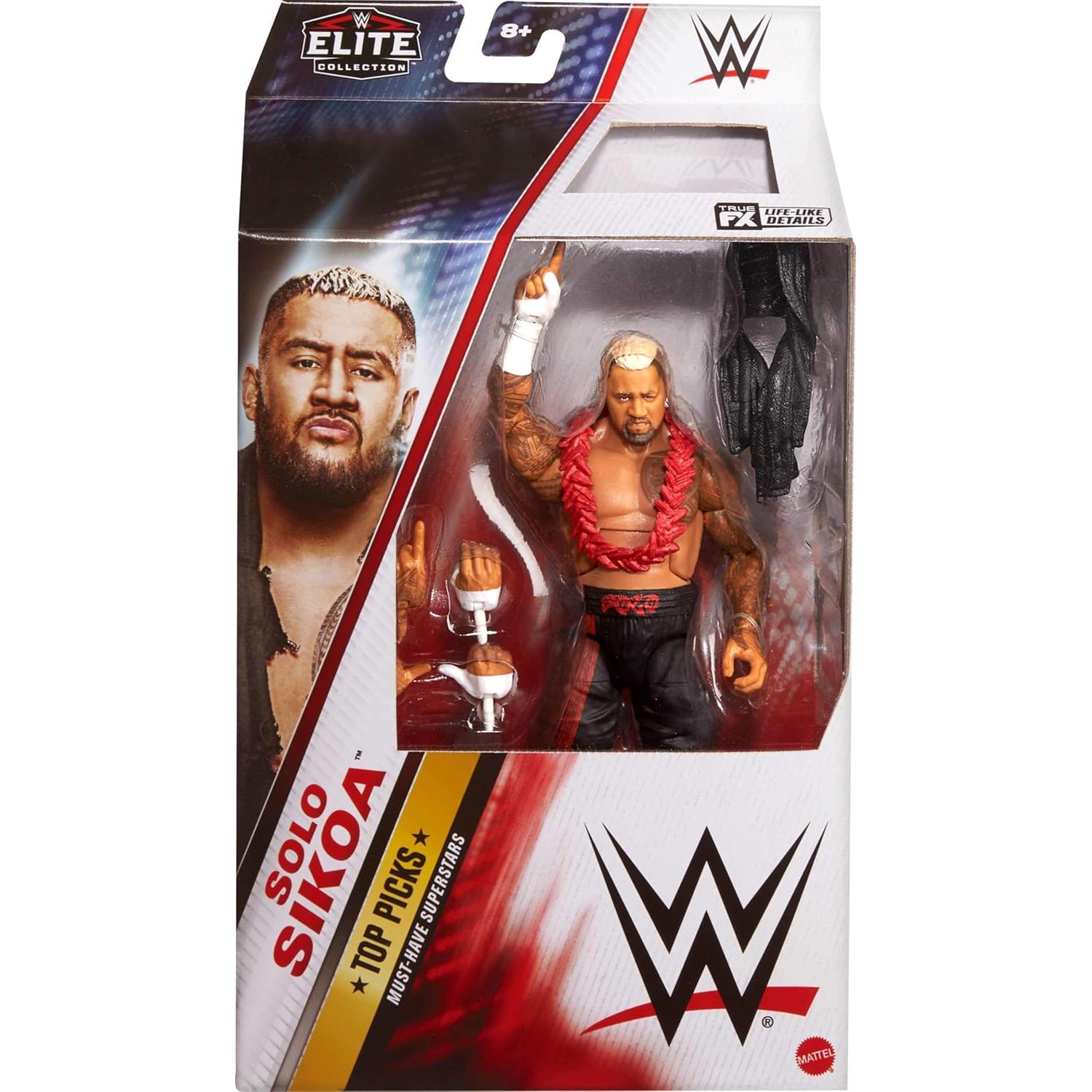 Figura de Acción WWE Elite Collection Mattel Sola Sikoa 15 cm