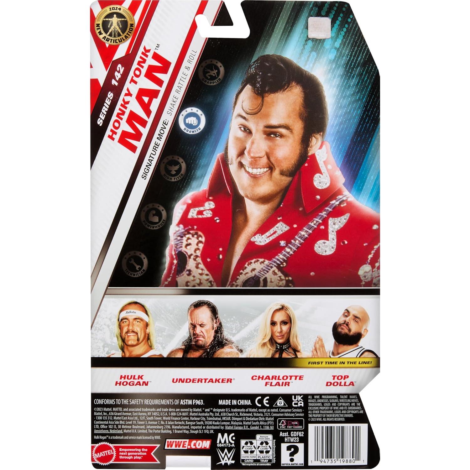 Figura de Acción WWE Mattel Honky Tonk Man 15 cm Articulada