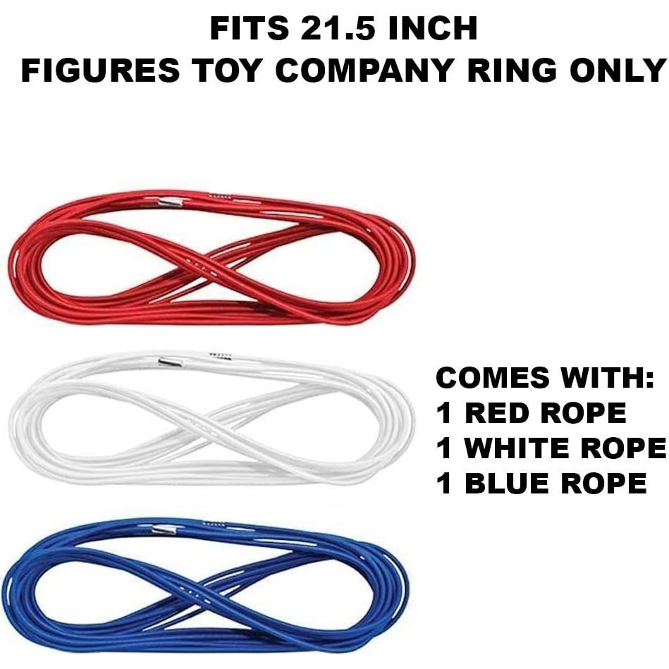 Cuerdas de Ring Figures Toy Company 54.6x54.6 cm Rojo Blanco Azul