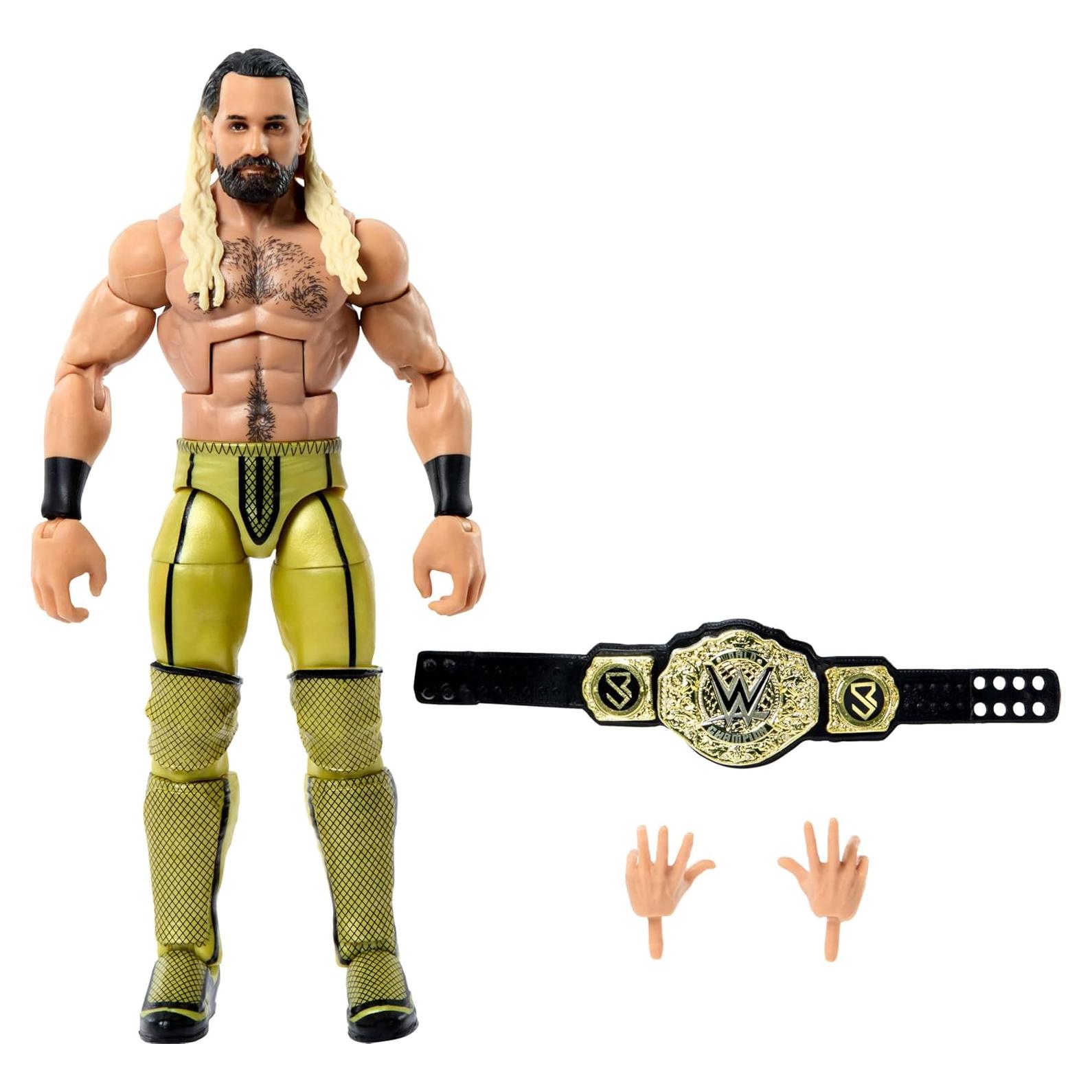 Figura de Acción Elite Mattel WWE Seth Rollins 15 cm Coleccionable
