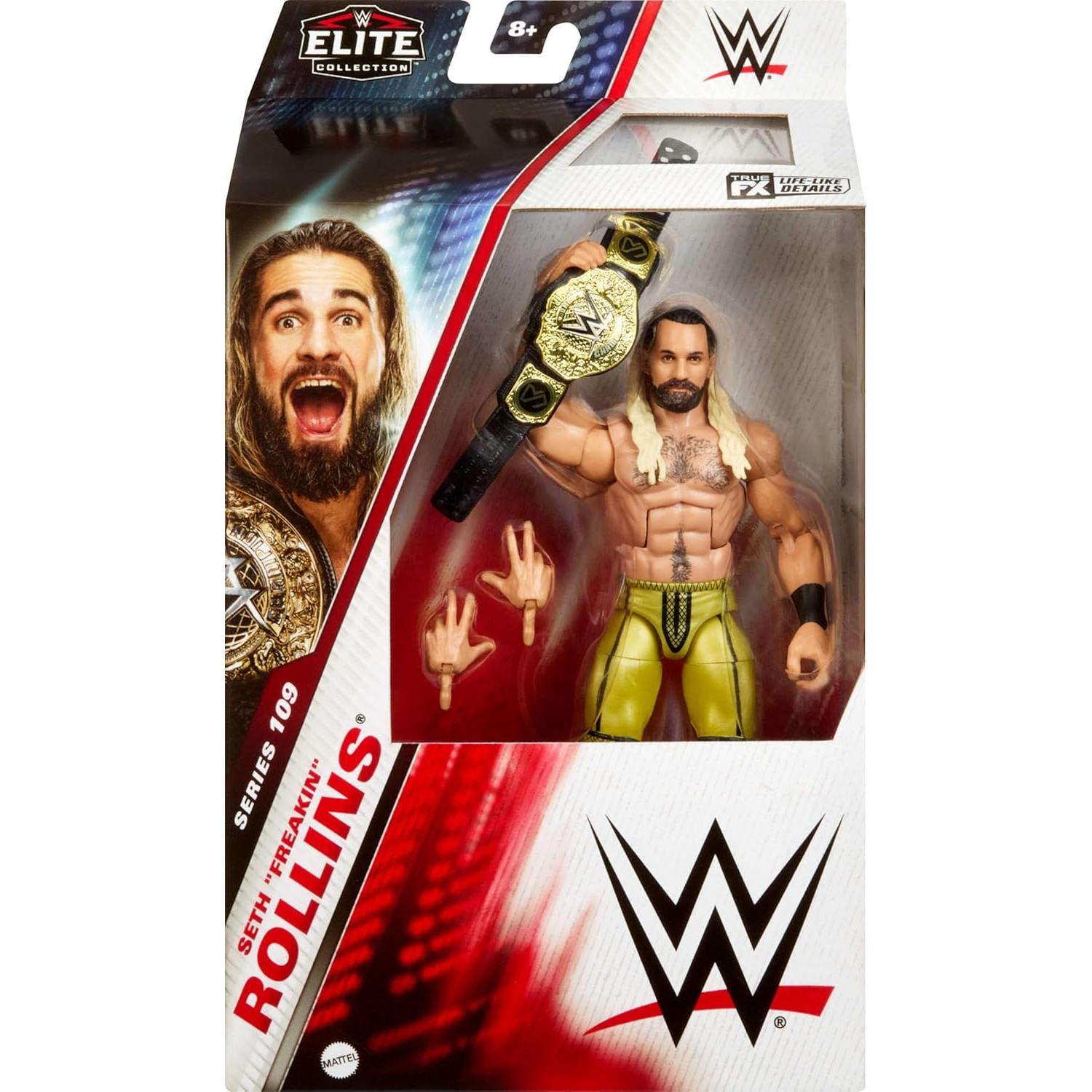 Figura de Acción Elite Mattel WWE Seth Rollins 15 cm Coleccionable