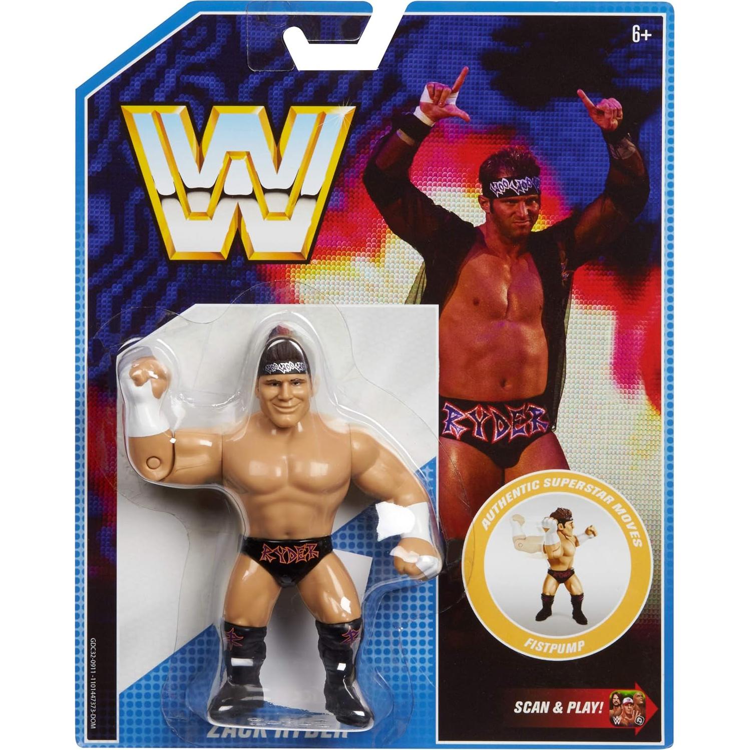Figura de Acción WWE Retro App Mattel Zack Ryder 11.43 cm