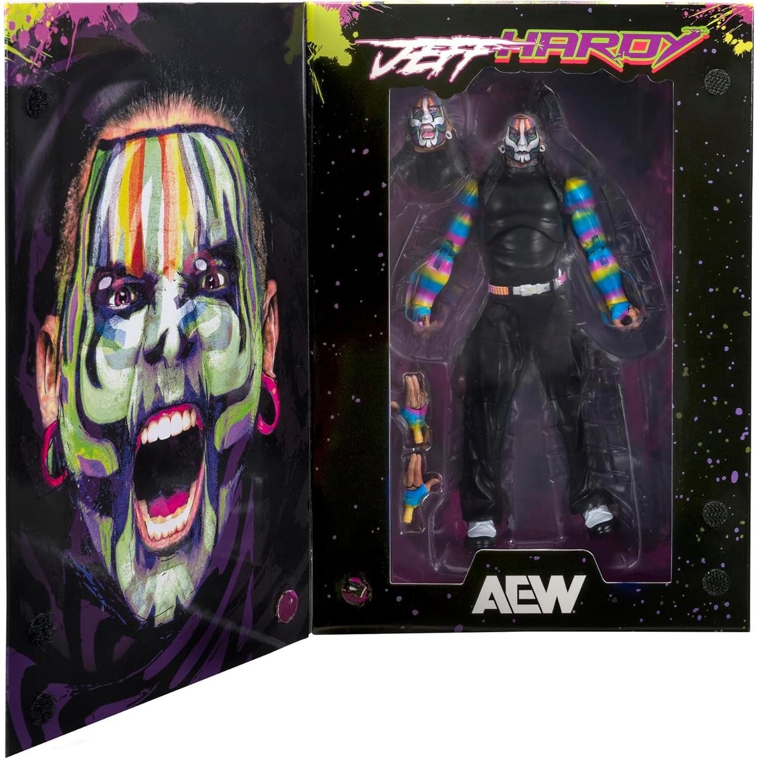 Figura de Lucha Libre AEW Jeff Hardy Luz Negra Jazwares