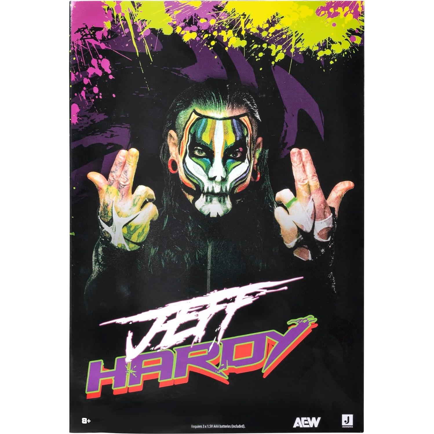 Figura de Lucha Libre AEW Jeff Hardy Luz Negra Jazwares