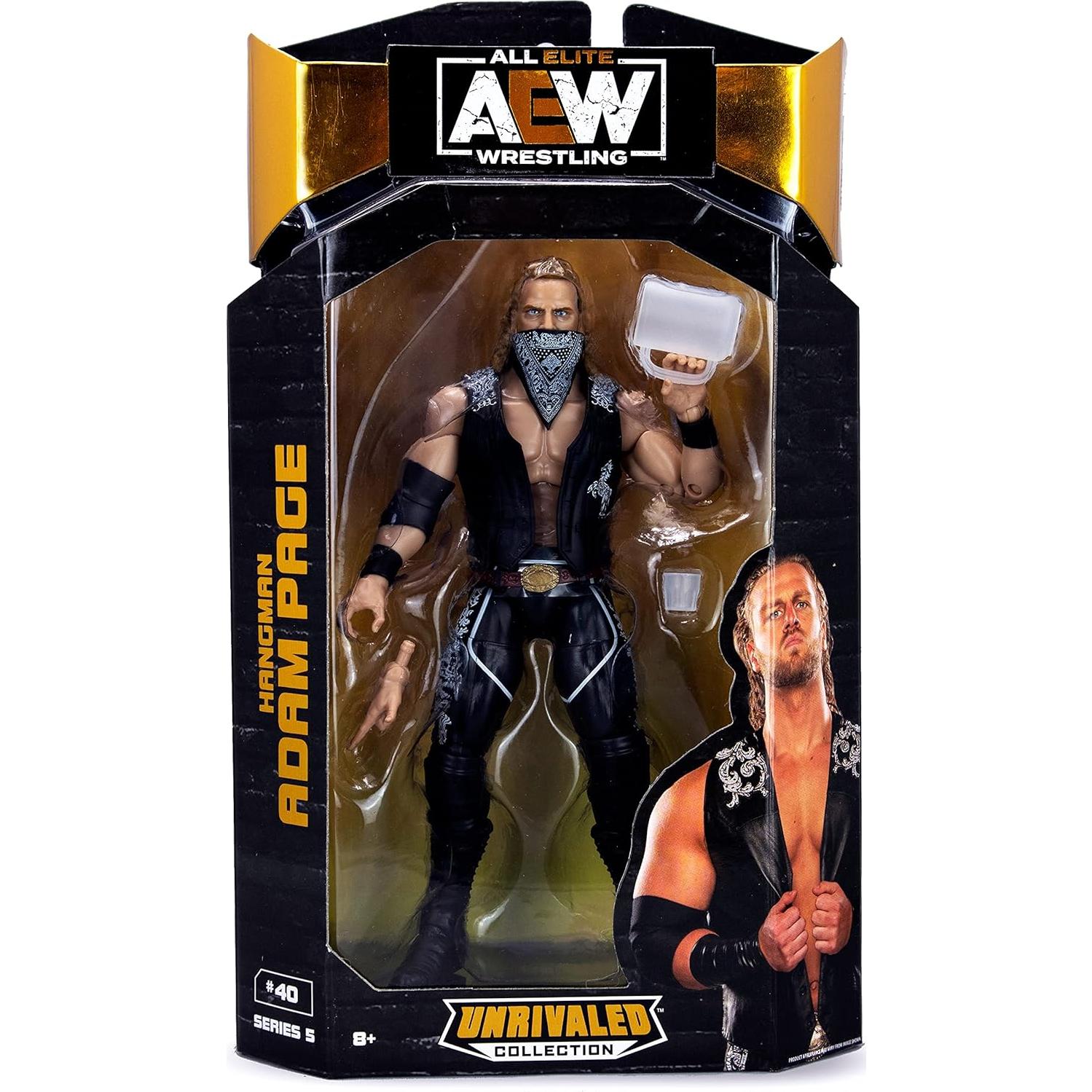 Figura de Acción Hangman Adam Page AEW 16.5 cm - Colección Unrivaled