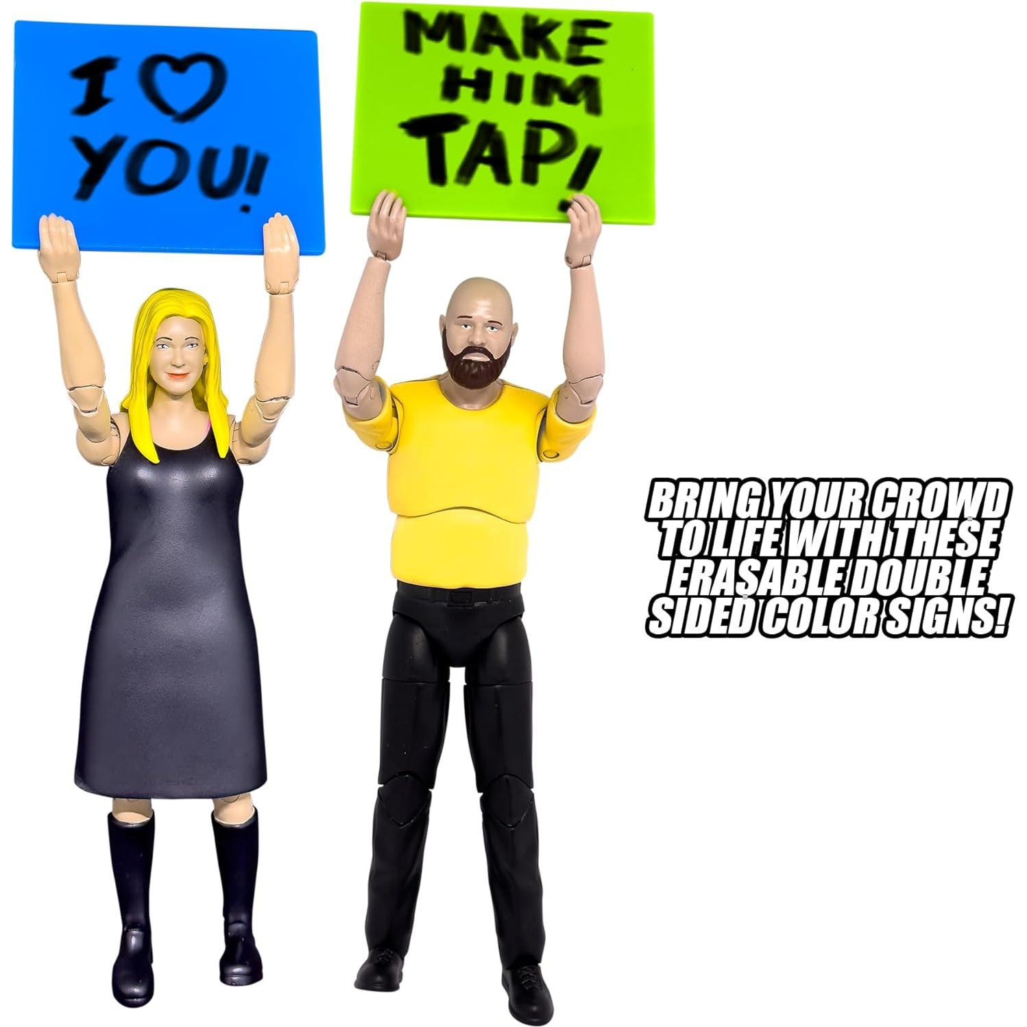 Juego de 8 Carteles de Lucha Libre WWE AEW + Marcador