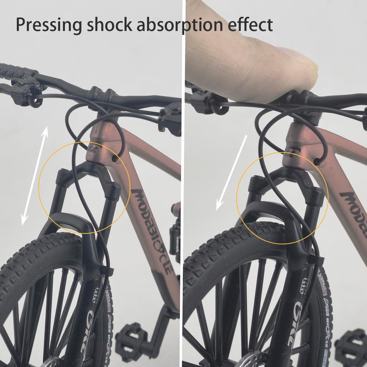 Bicicleta de Montaña Miniatura Ziyue 1:8 Rojo Púrpura