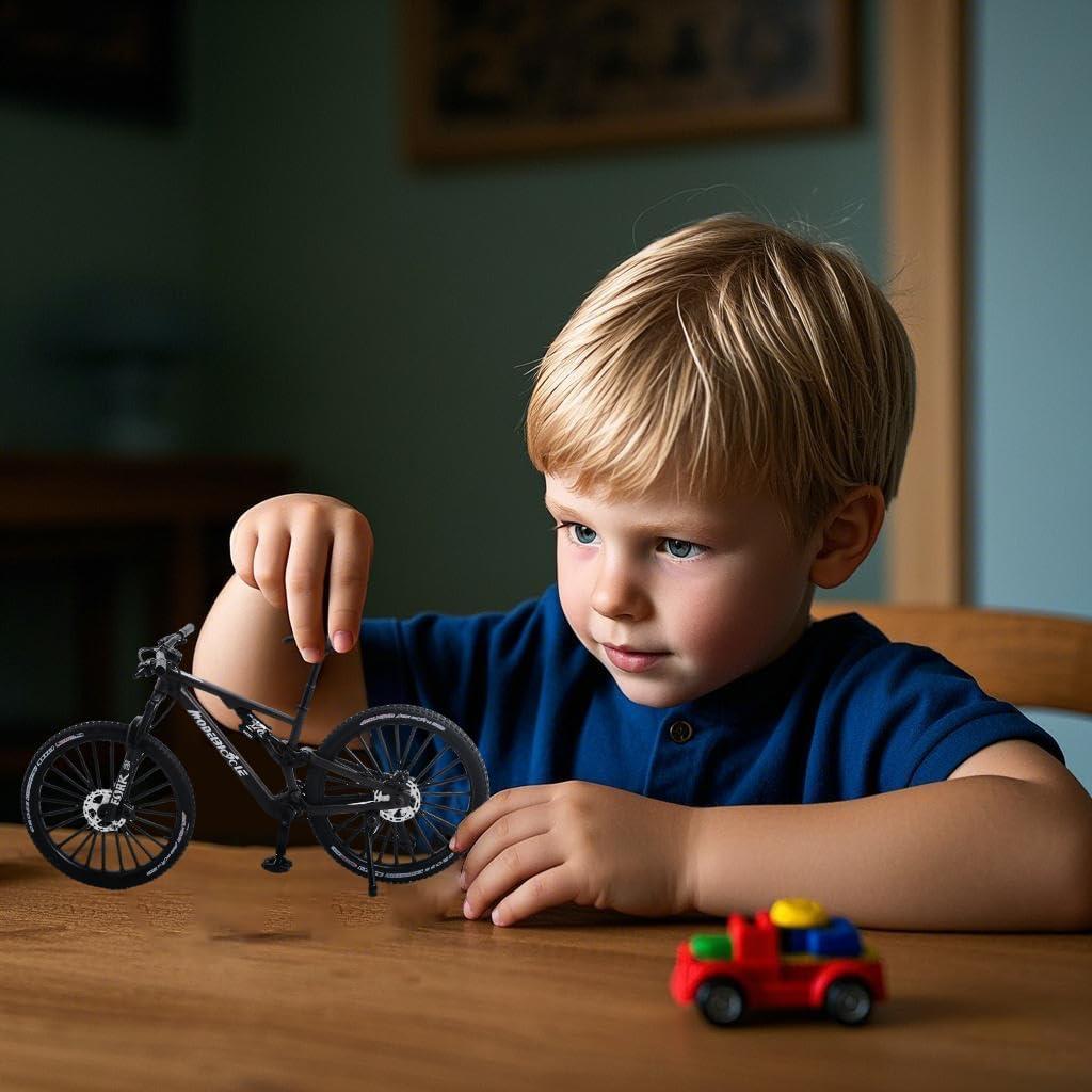 Bicicleta de Montaña Miniatura Ziyue 1:8 Rojo Púrpura