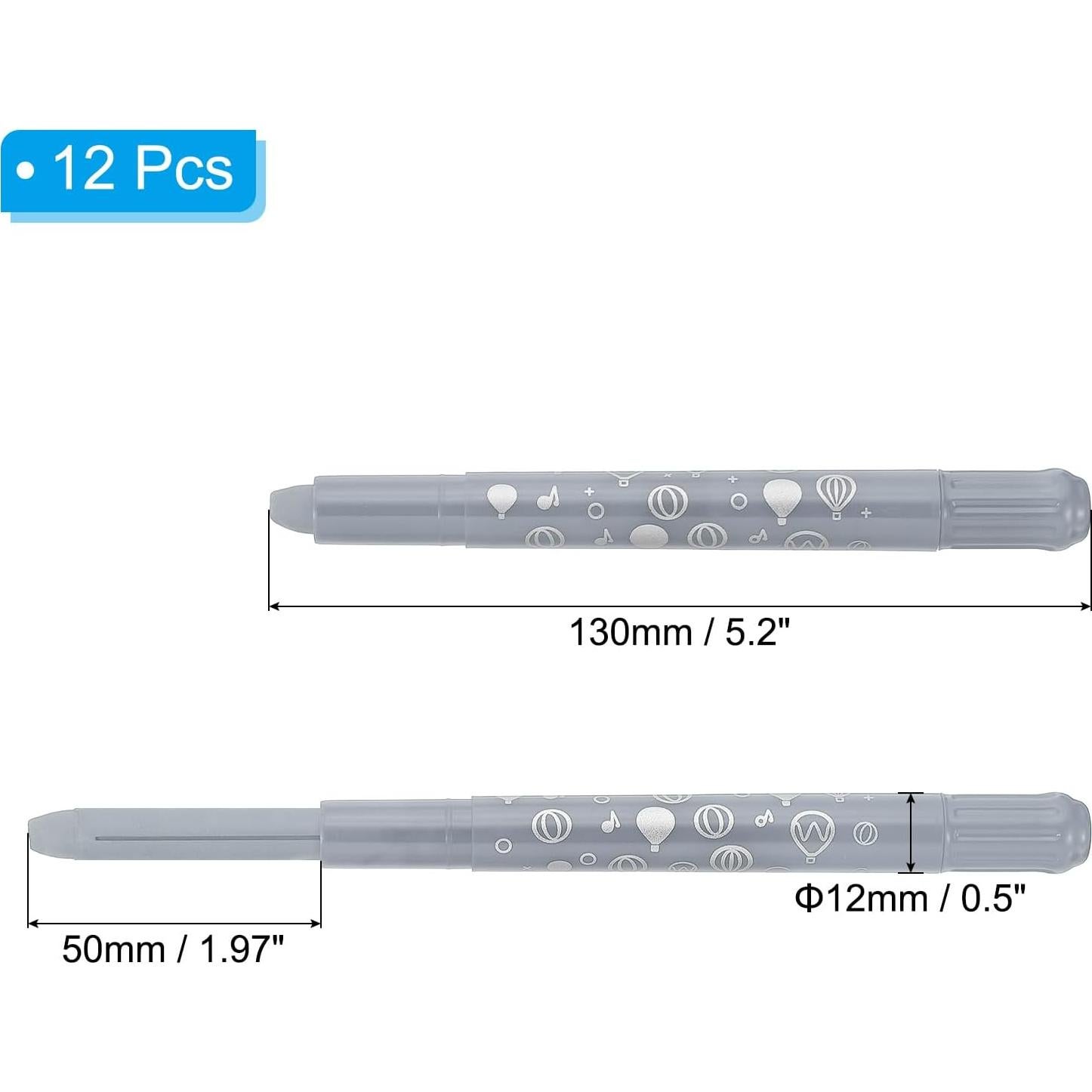 Crayones Acuarelables PATIKIL 12 Pcs Gris Lavables