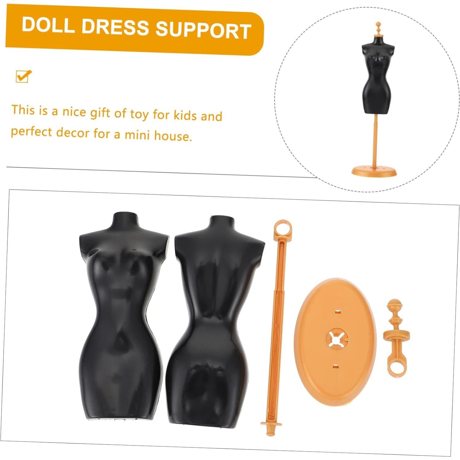 Soporte de Muñeca Artibetter 10 Pcs Plástico Negro y Dorado