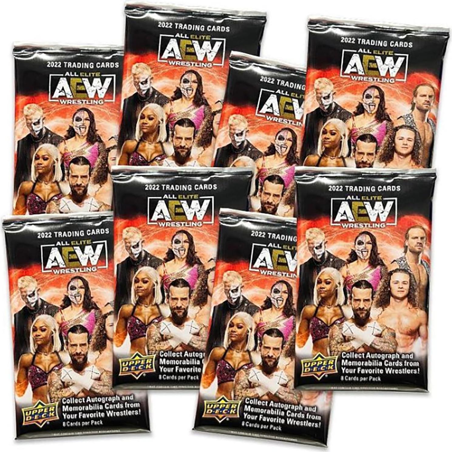 Tarjetas de Comercio AEW Upper Deck 2022 - Caja Blaster 8 Paquetes