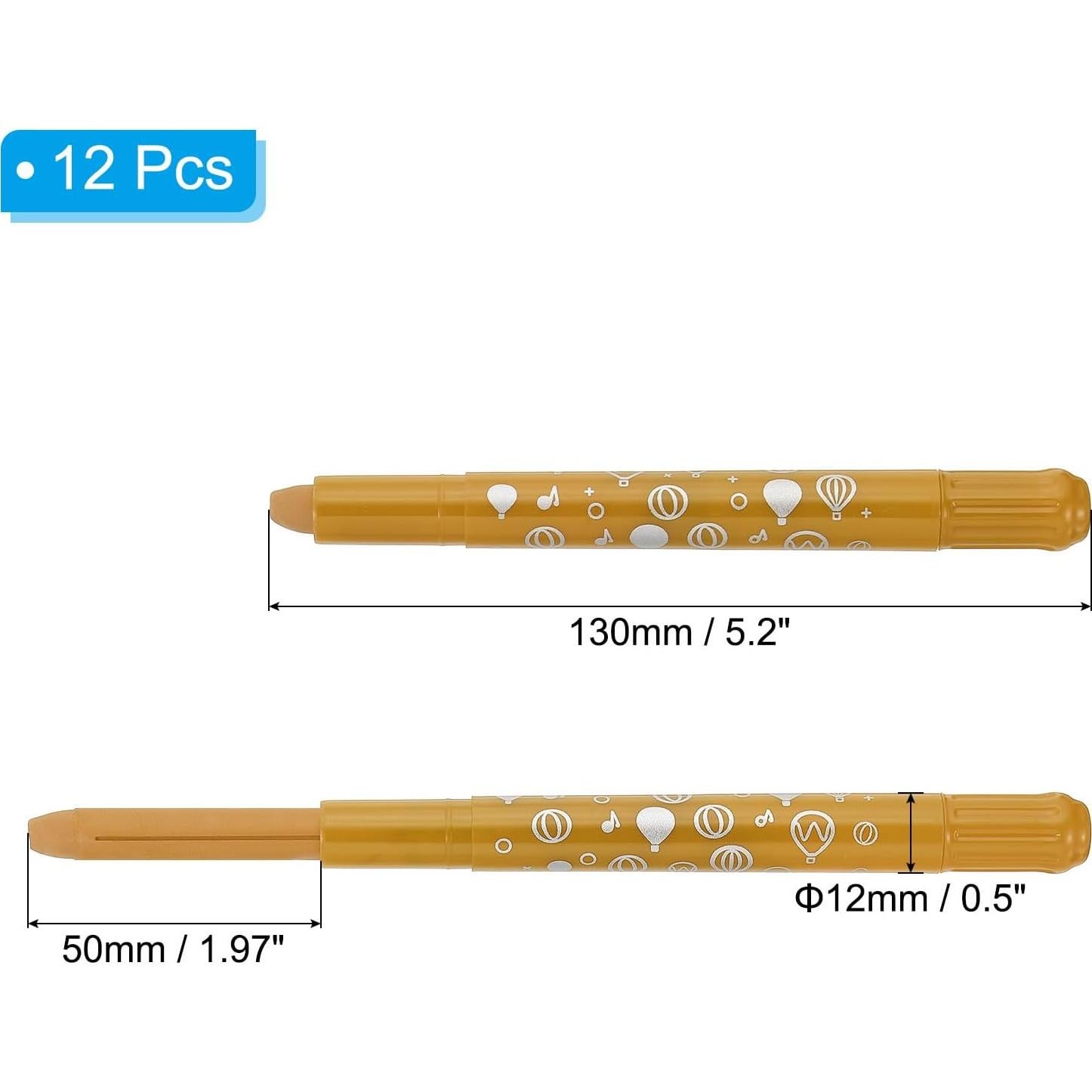Crayones Acuarelables PATIKIL 12 Piezas Amarillo Oscuro