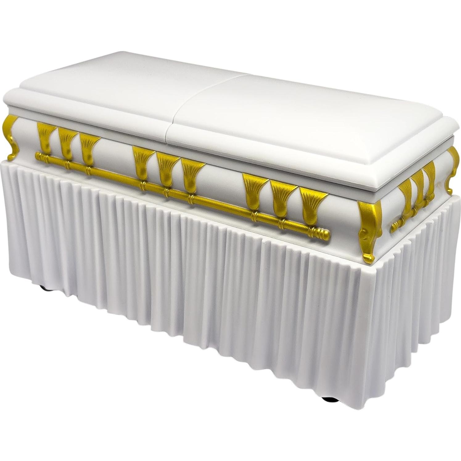 Ataúd Blanco Deluxe Figures Toy Company para Figuras de Lucha Libre