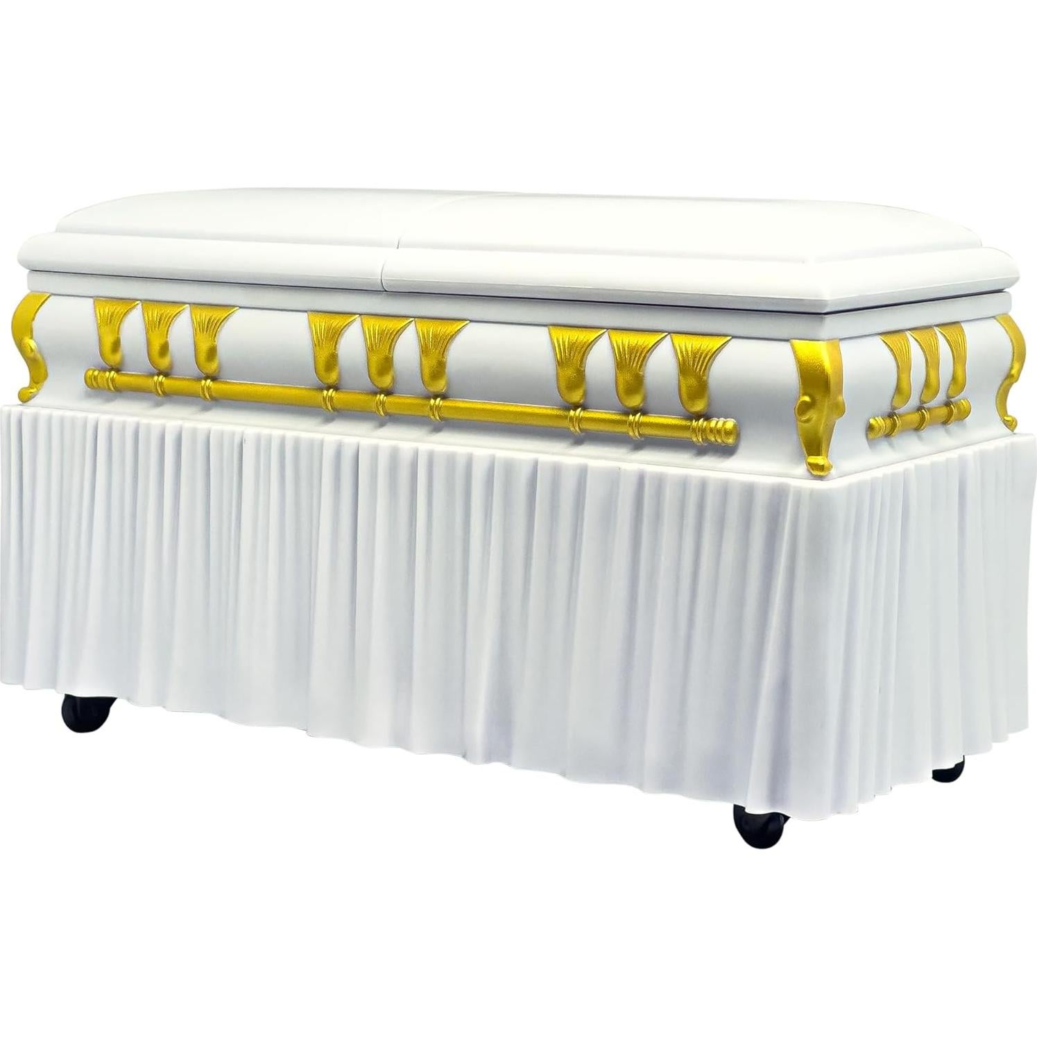 Ataúd Blanco Deluxe Figures Toy Company para Figuras de Lucha Libre