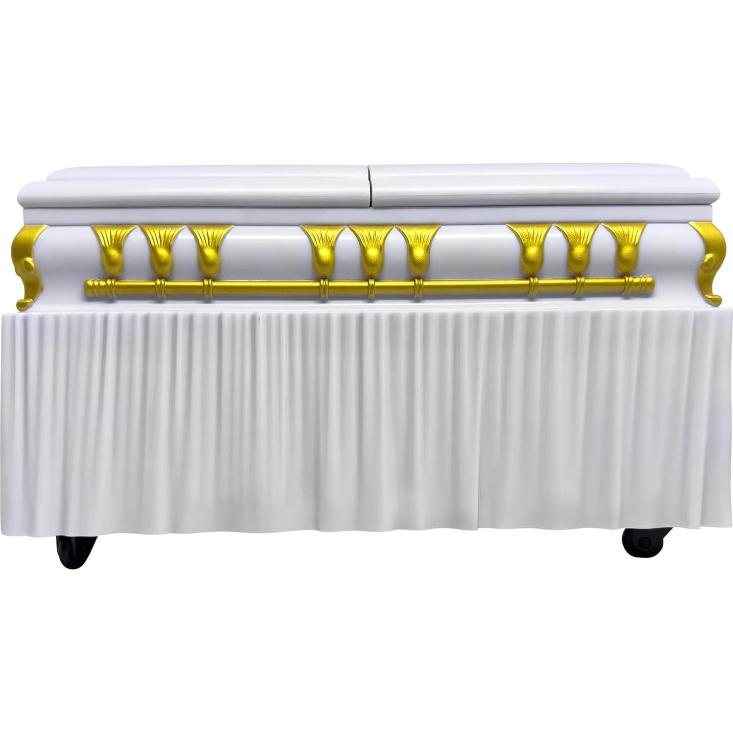 Ataúd Blanco Deluxe Figures Toy Company para Figuras de Lucha Libre