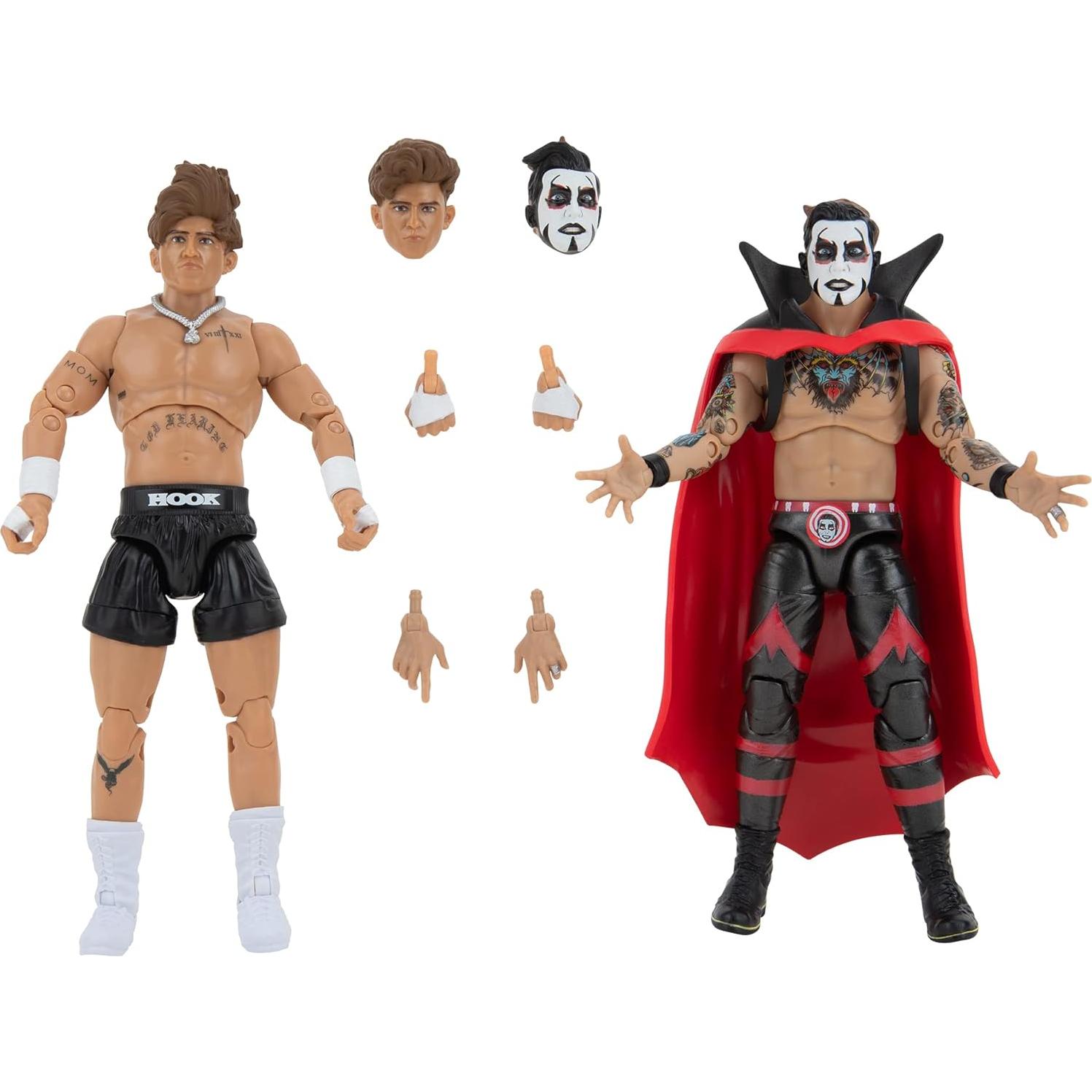 Figuras de acción AEW Unrivaled Hook y Danhausen - 15.24 cm