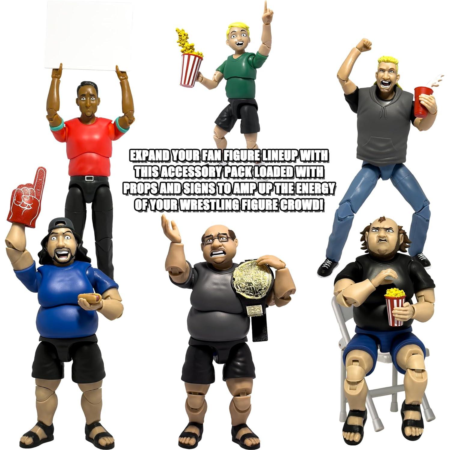 Paquete de Accesorios para Fans de Lucha Libre Figures Toy
