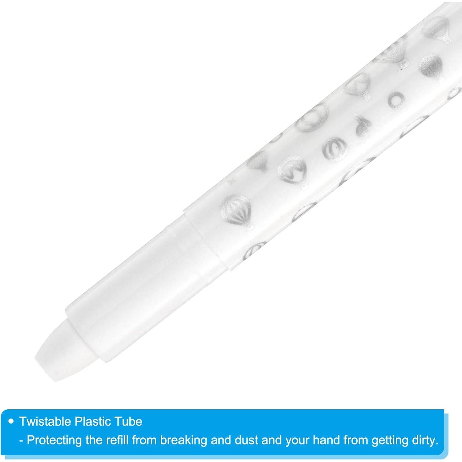 Crayones Acuarelables PATIKIL 12 Pcs Lavables Blanco