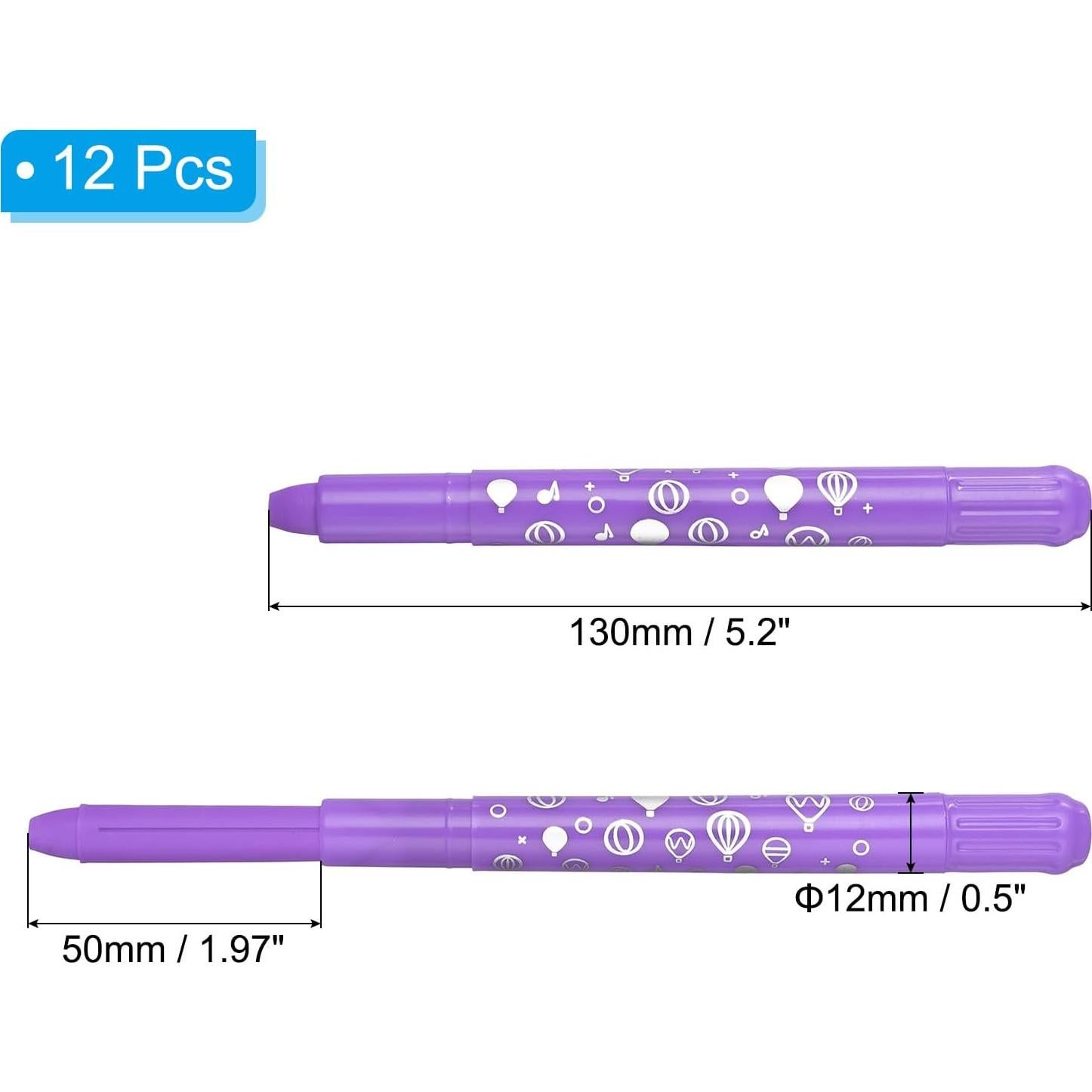 Crayones Acuarelables PATIKIL 12 Piezas Color Púrpura Claro