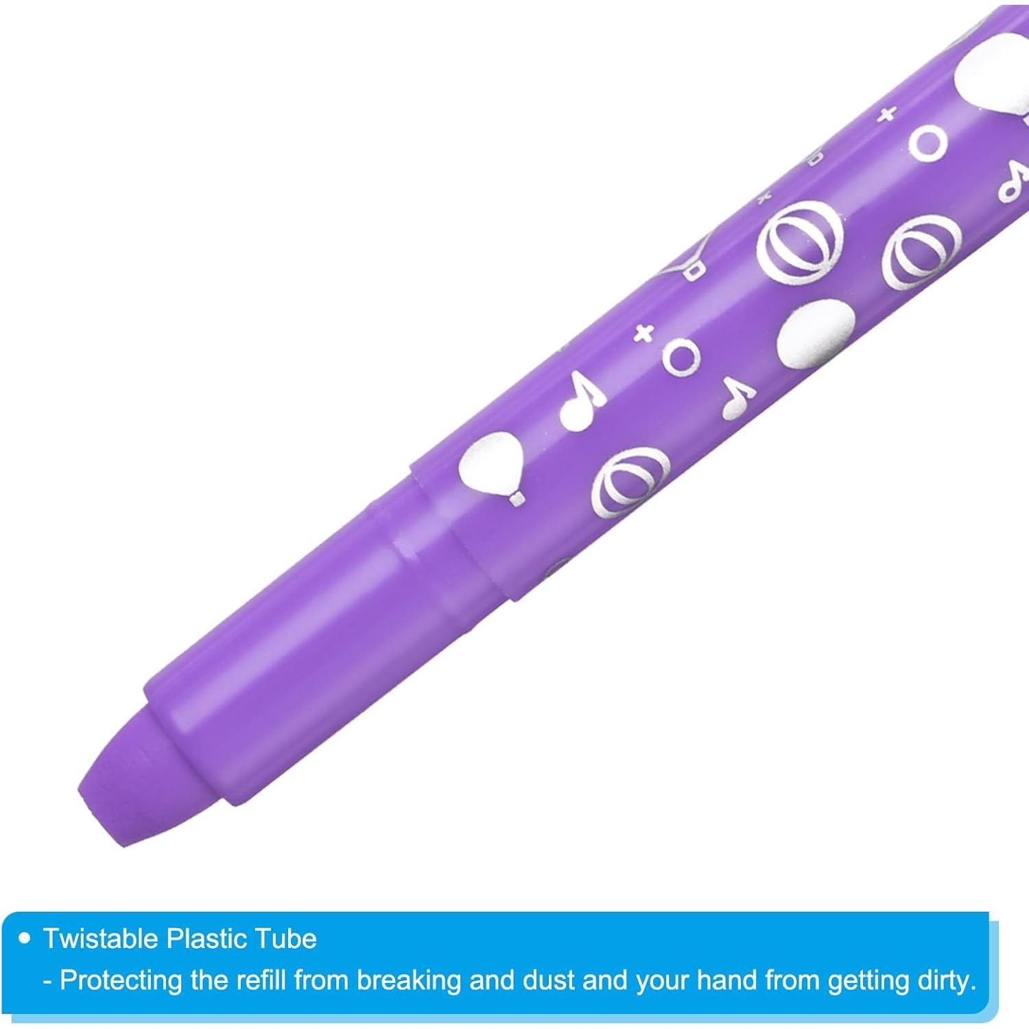 Crayones Acuarelables PATIKIL 12 Piezas Color Púrpura Claro