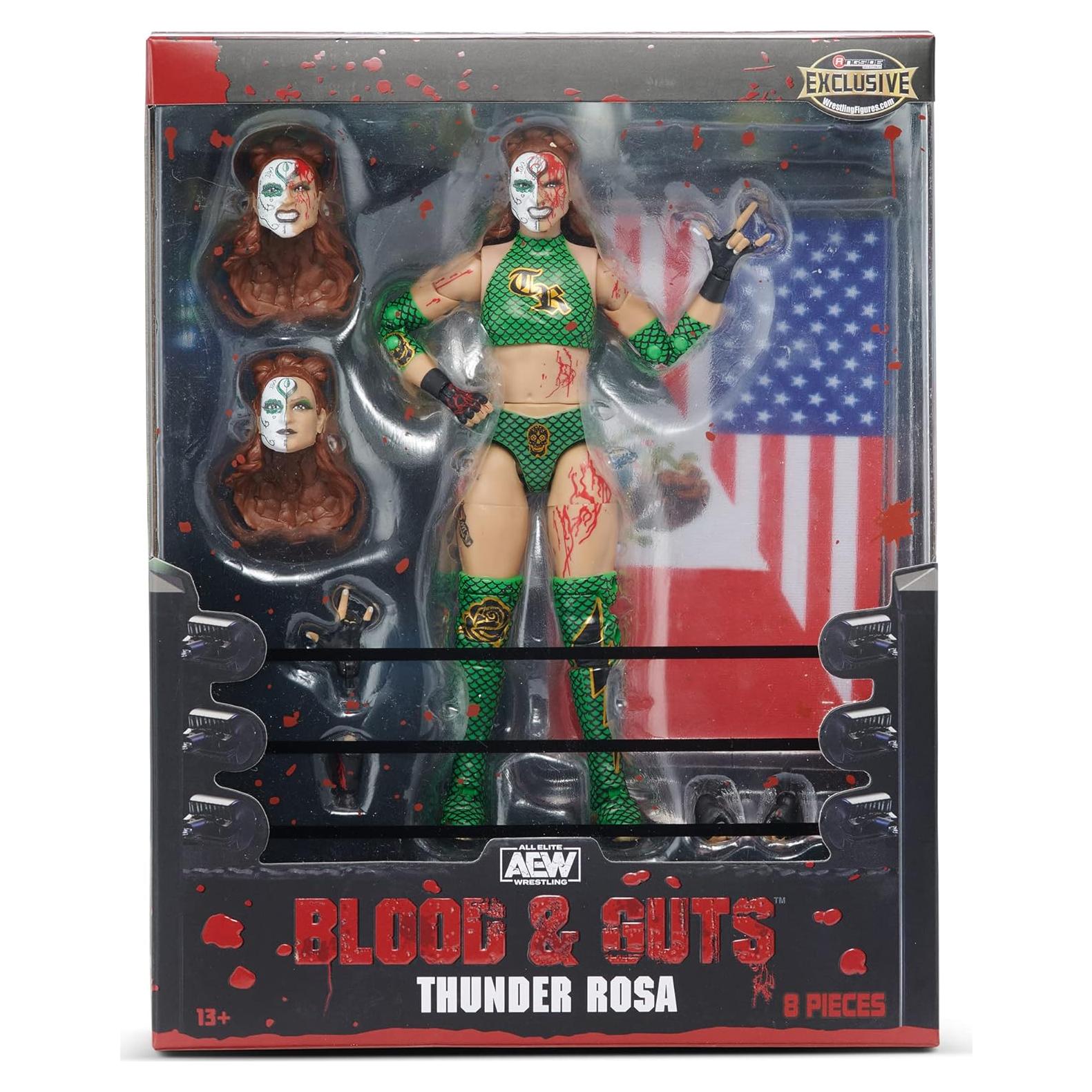 Figura de Acción Thunder Rosa AEW Lights Out Jazwares
