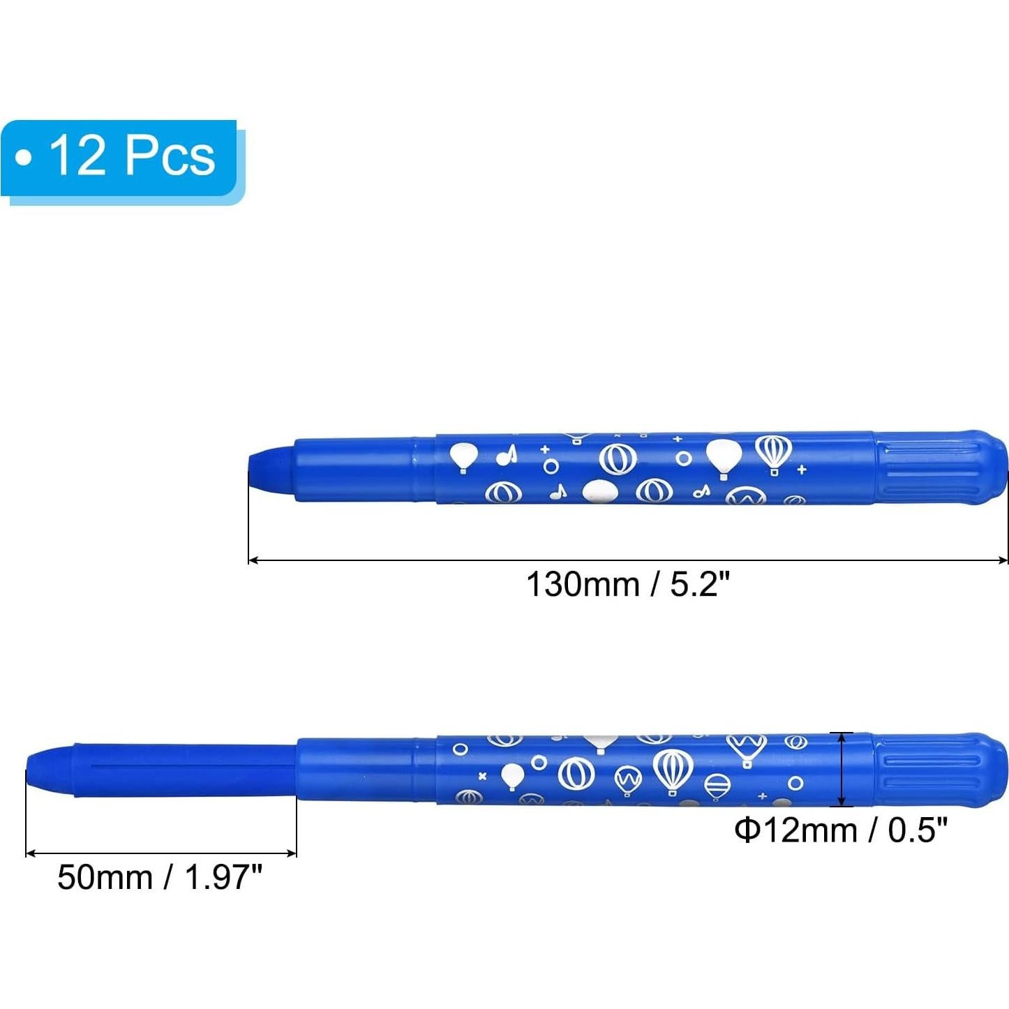 Crayones Acuarelables PATIKIL 12 Pcs Azul Oscuro