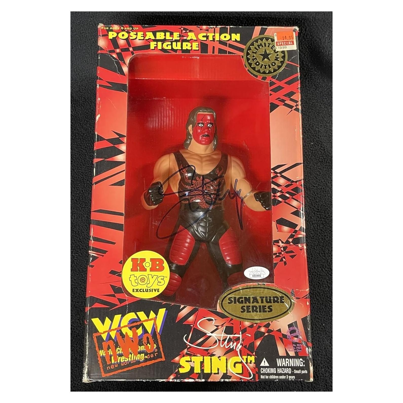 Figura de Acción Firmada Sting WCW 30.48 cm JSA COA