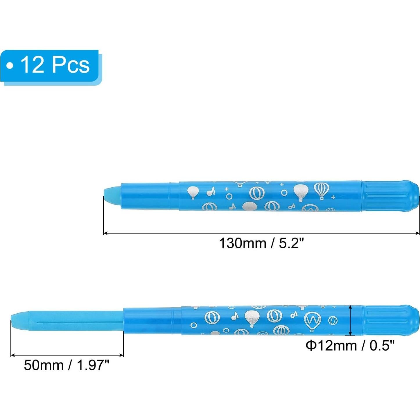 Crayones Acuarelables PATIKIL 12 Piezas Azul Cielo