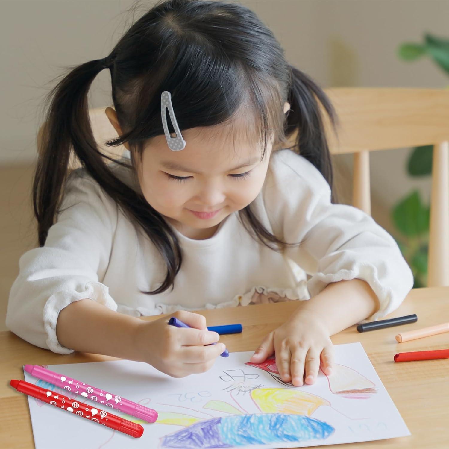 Crayones Acuarelables PATIKIL 12 Piezas Azul Cielo