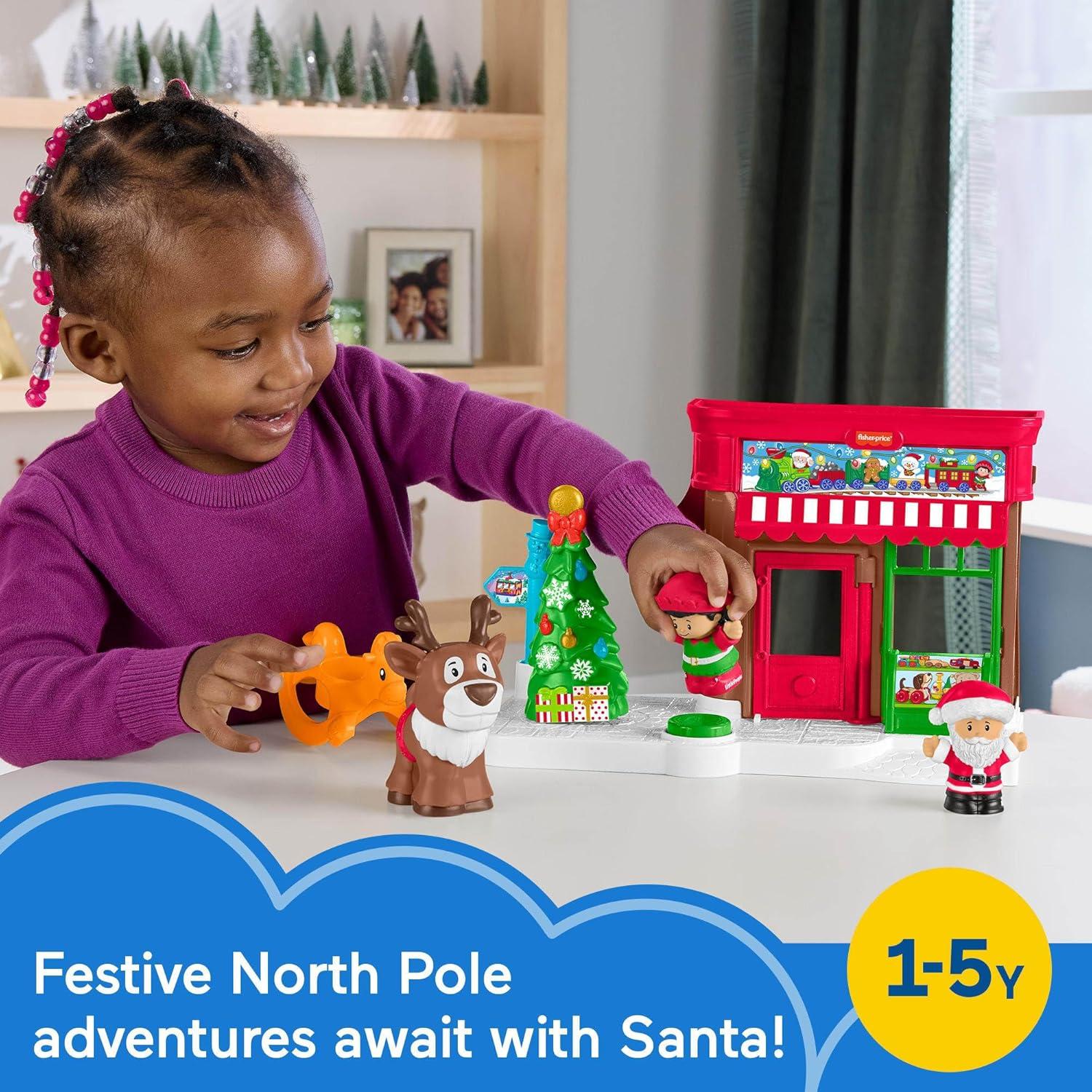 Set de Juguete Navideño Fisher-Price Little People con Santa