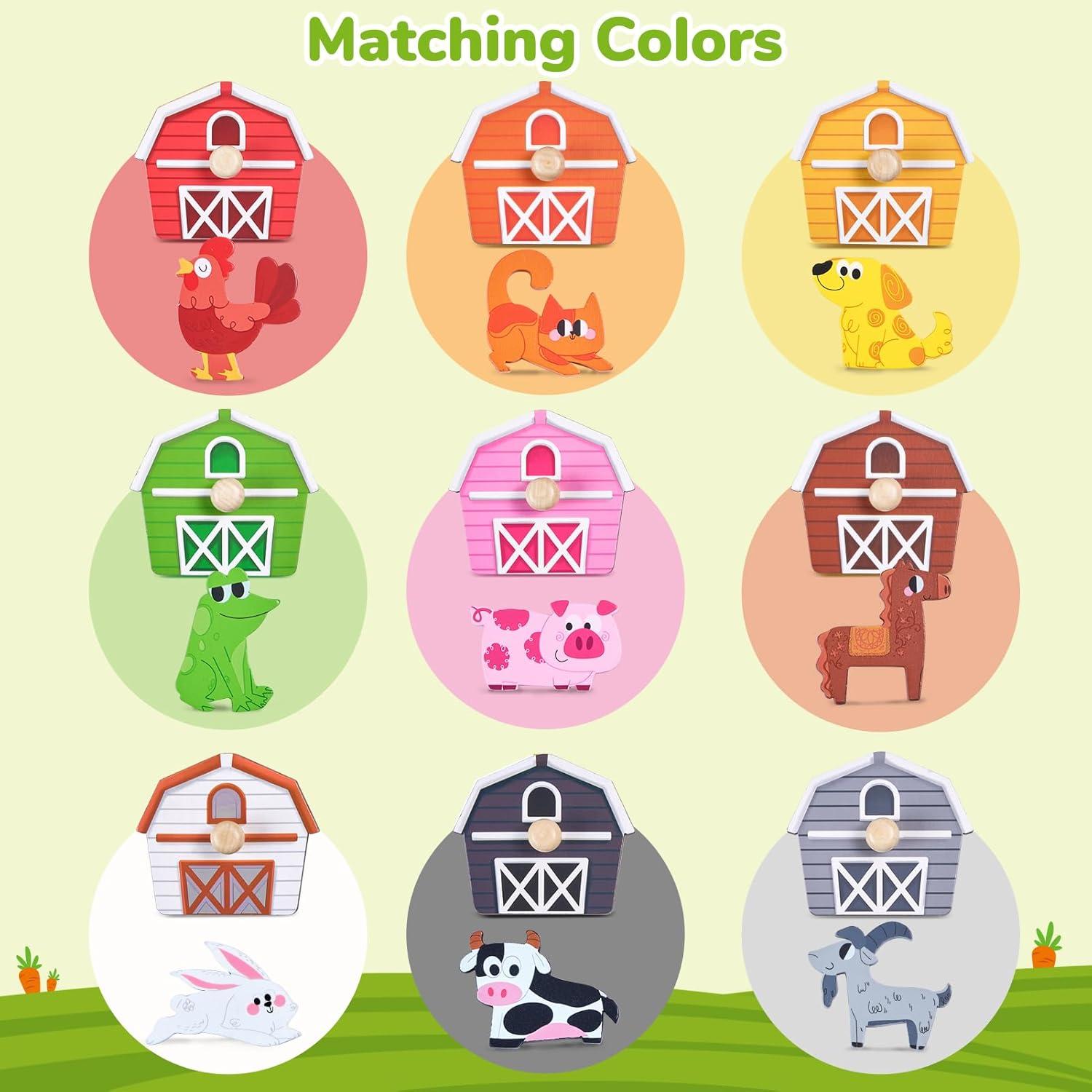 Rompecabezas de Madera JoyCat para Niños 1-3 Años - Montessori