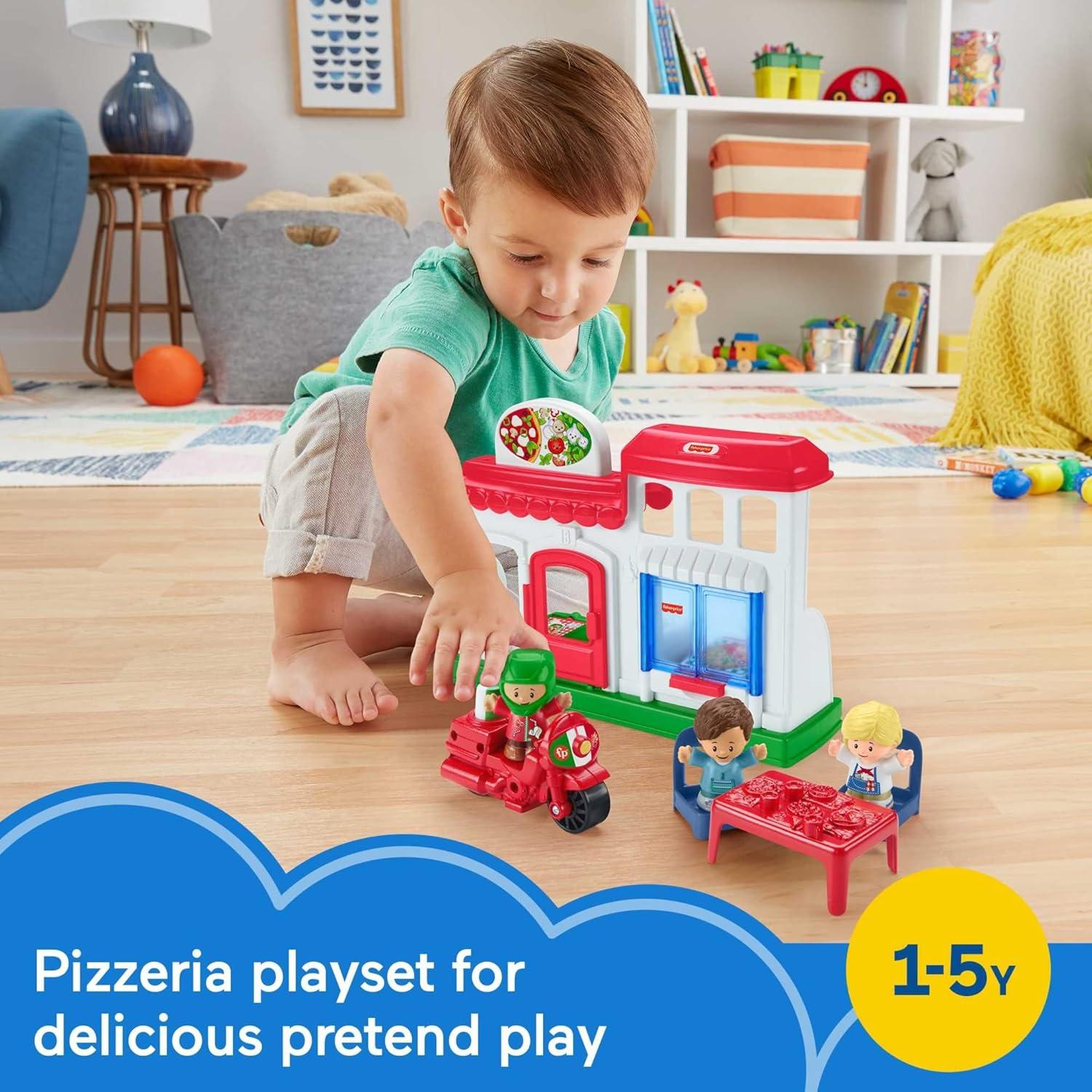 Juego de Pizzería Little People Fisher-Price HBR79 con Figuras