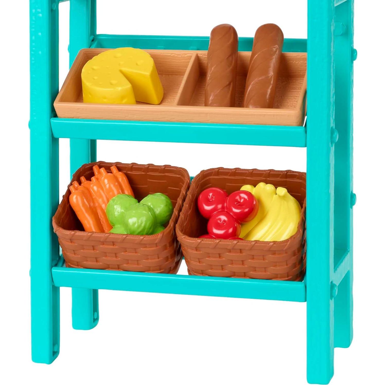 Barbie Careers Playset, Farmers Market Set with Blonde Fashion Doll, Furniture & Accessories