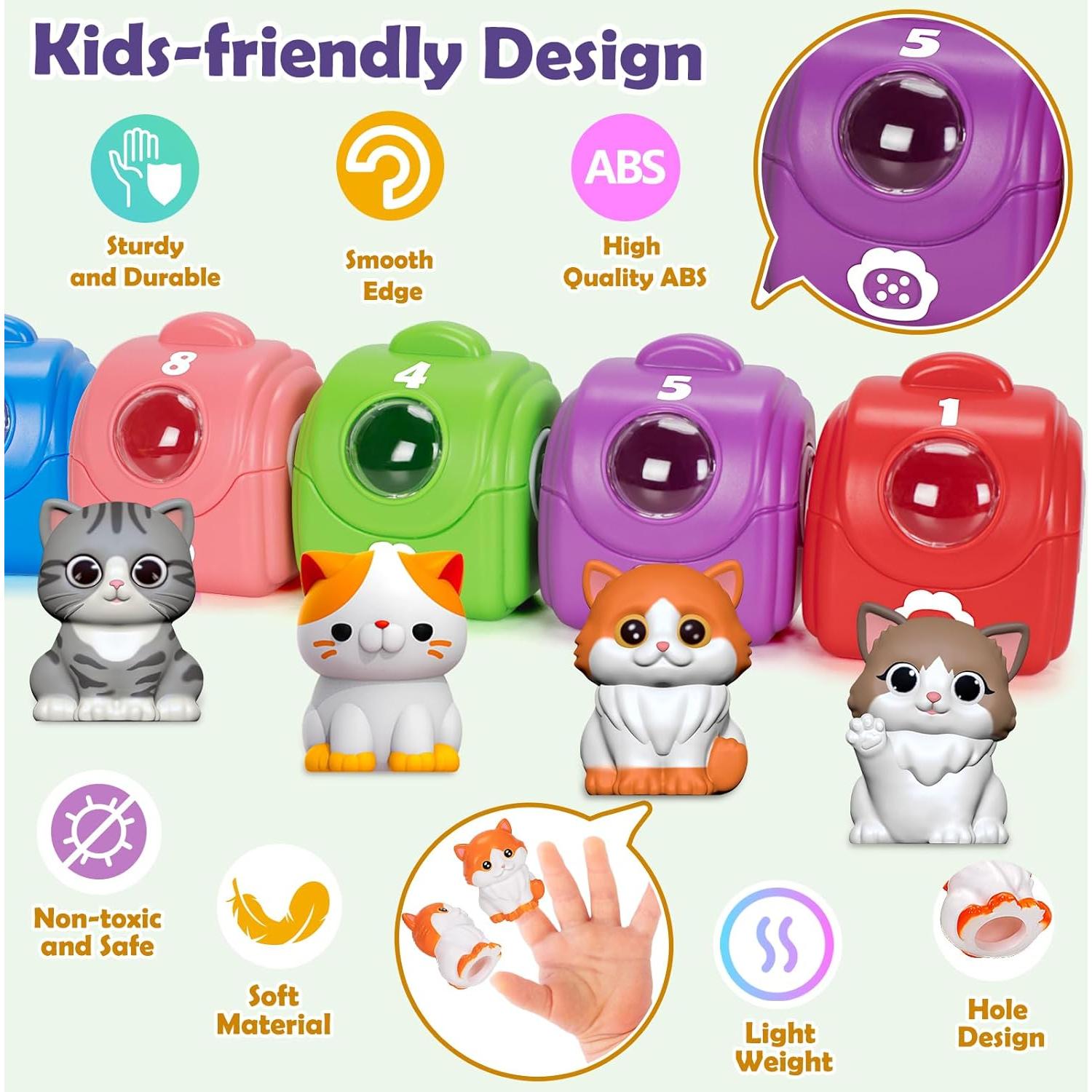 Juguete de Aprendizaje Aigybobo Gatito 20 Pcs para Niños 1-3 Años