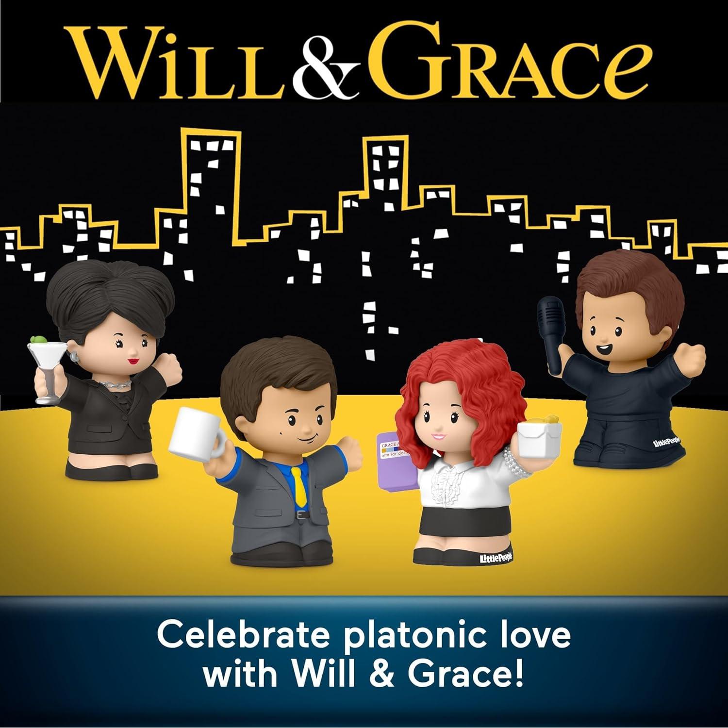 Conjunto de Figuras Coleccionables Little People Will y Grace - 4 Piezas