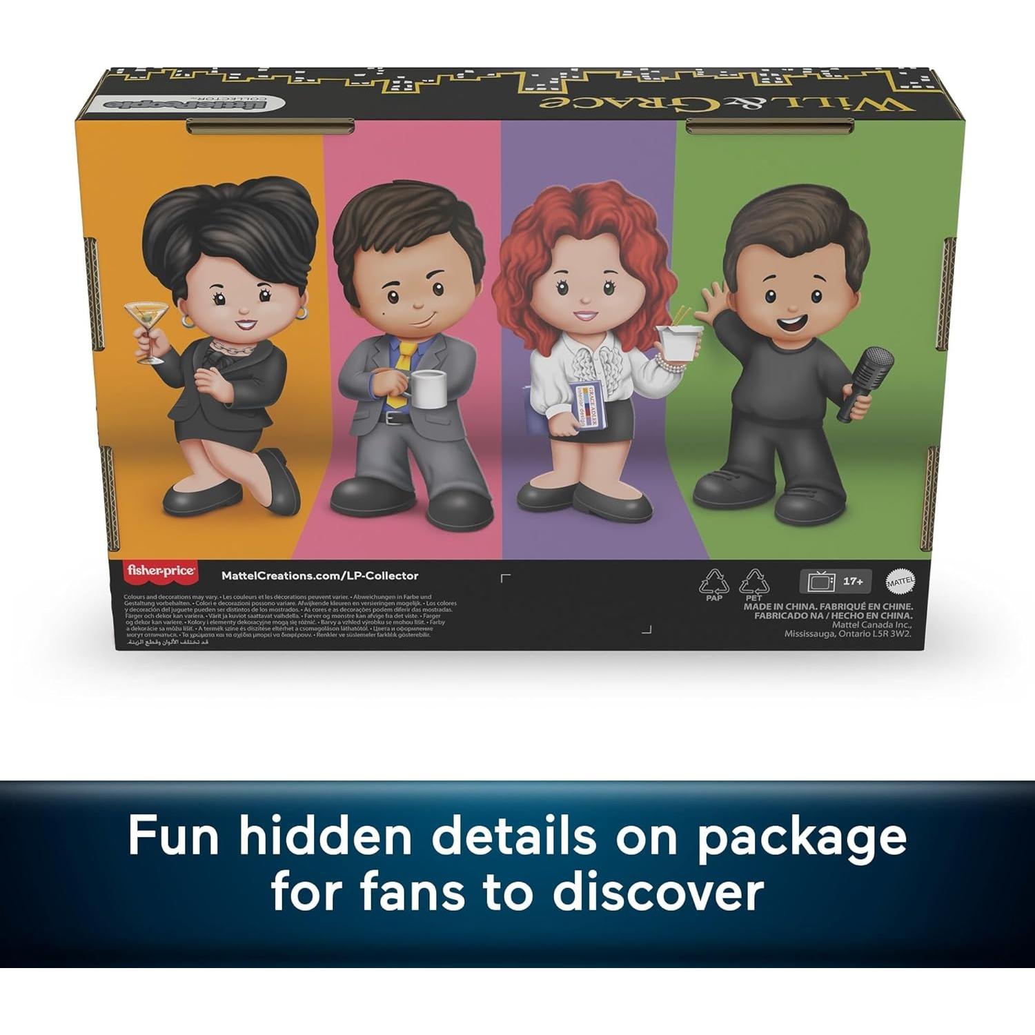 Conjunto de Figuras Coleccionables Little People Will y Grace - 4 Piezas