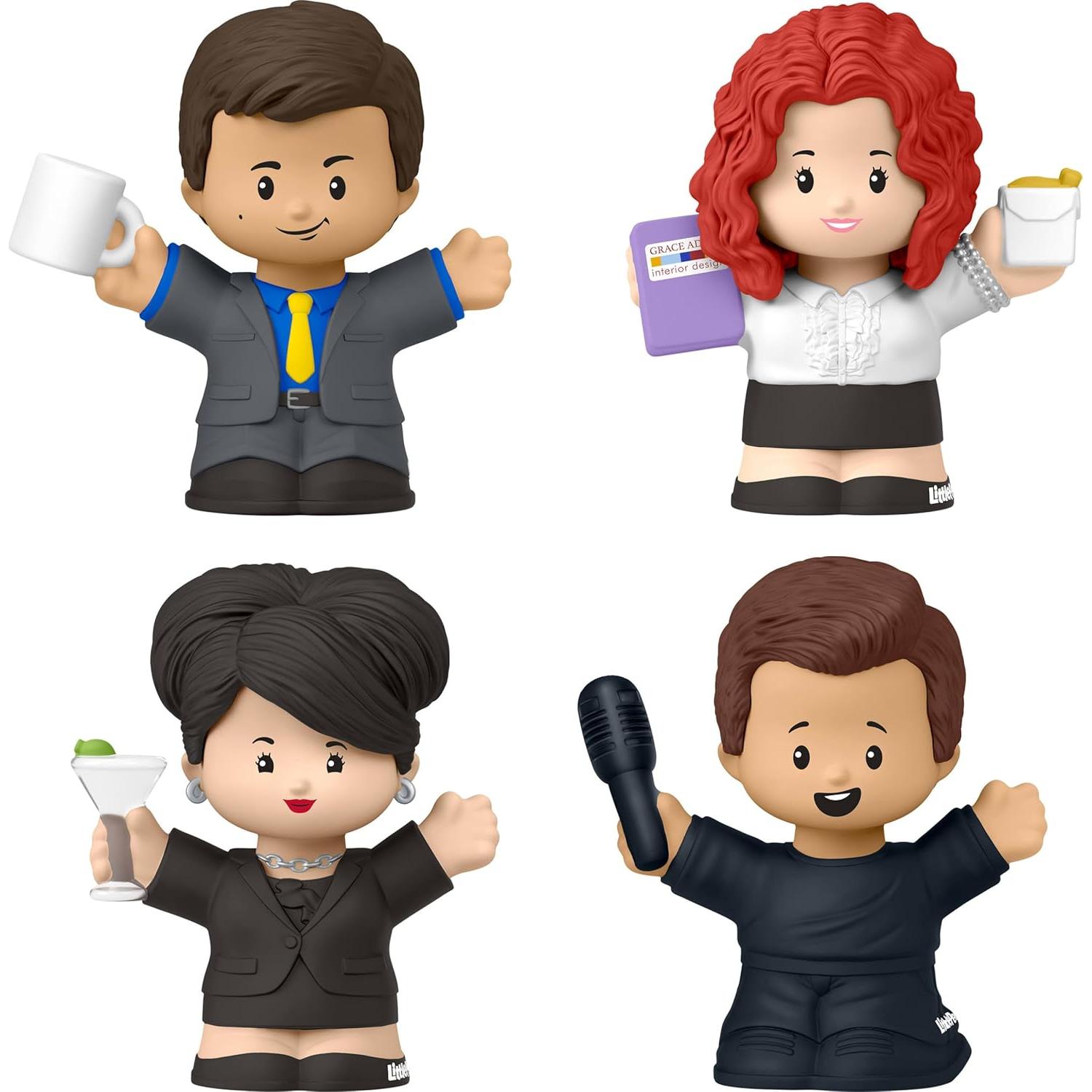 Conjunto de Figuras Coleccionables Little People Will y Grace - 4 Piezas