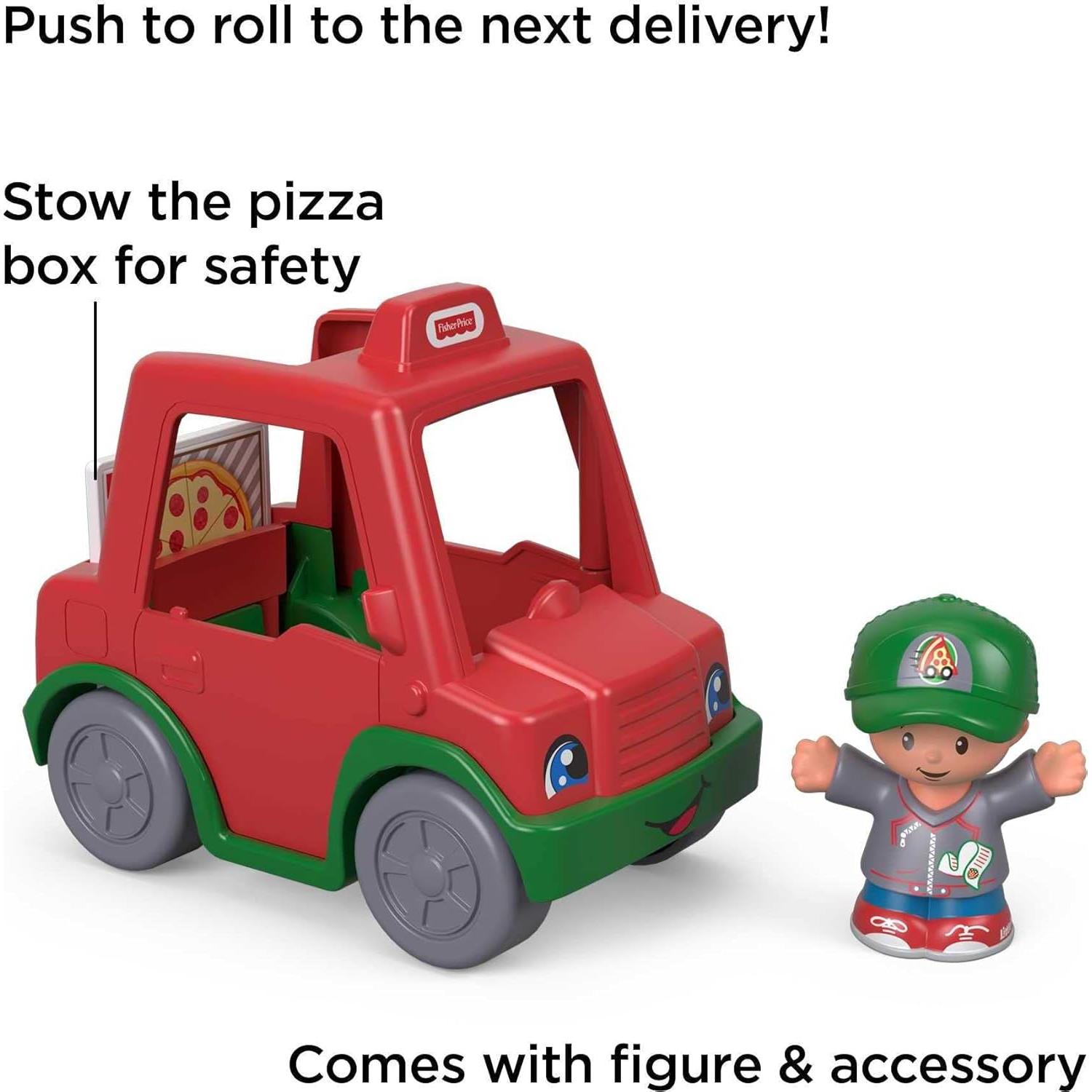 Fisher-Price Coche de Entrega de Pizza Little People