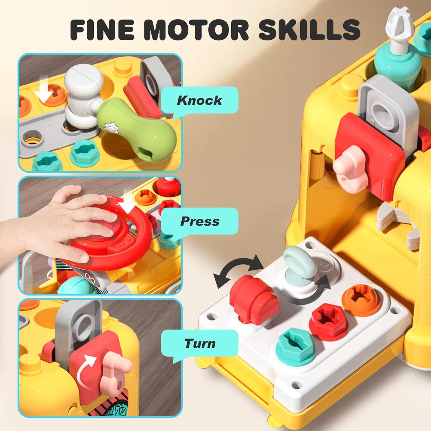 Juguete Autobús Desarmable iPlay, iLearn - Montessori STEM 3+