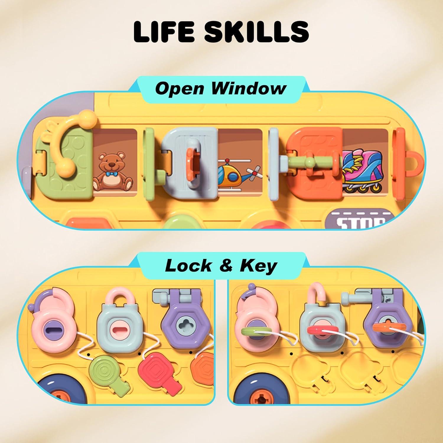 Juguete Autobús Desarmable iPlay, iLearn - Montessori STEM 3+