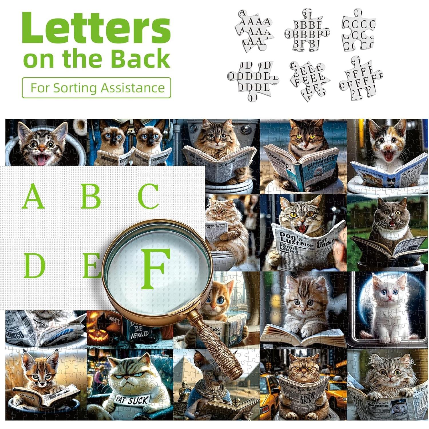 Rompecabezas Gatos Divertidos JIUJIU 1000 Piezas 70x50 cm