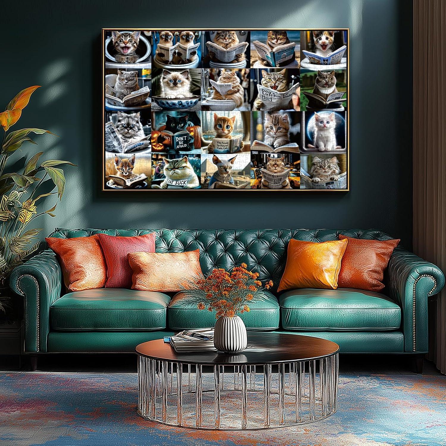 Rompecabezas Gatos Divertidos JIUJIU 1000 Piezas 70x50 cm