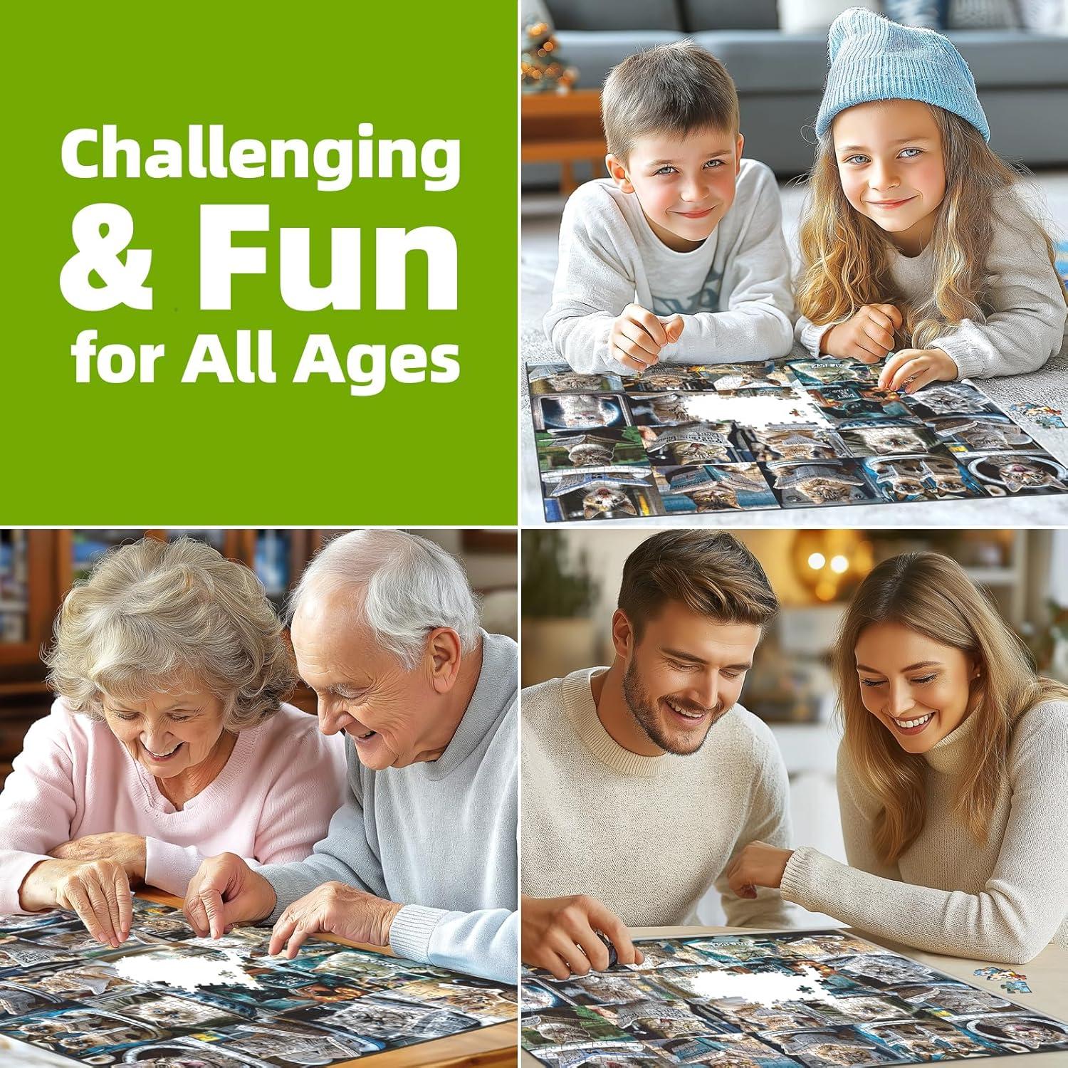 Rompecabezas Gatos Divertidos JIUJIU 1000 Piezas 70x50 cm