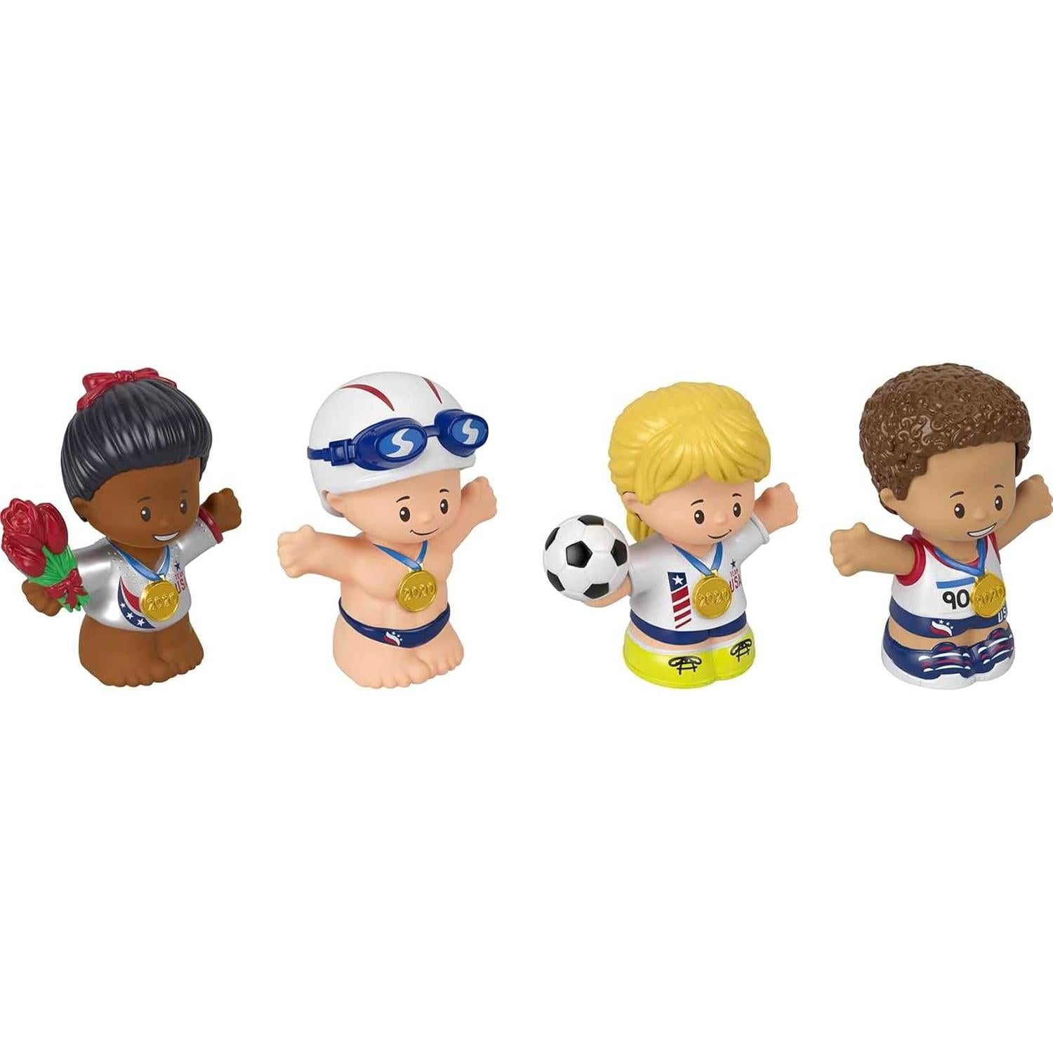 Conjunto de Figuras Little People USA Fisher-Price 4 Atletas