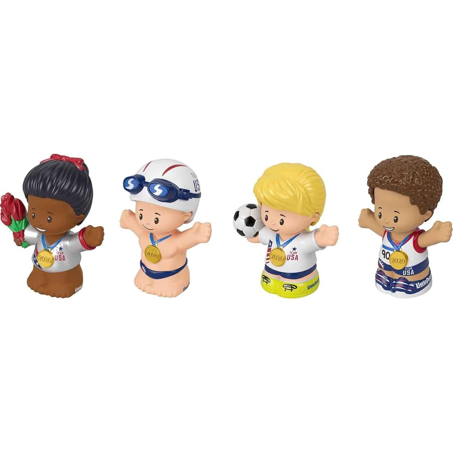 Conjunto de Figuras Little People USA Fisher-Price 4 Atletas